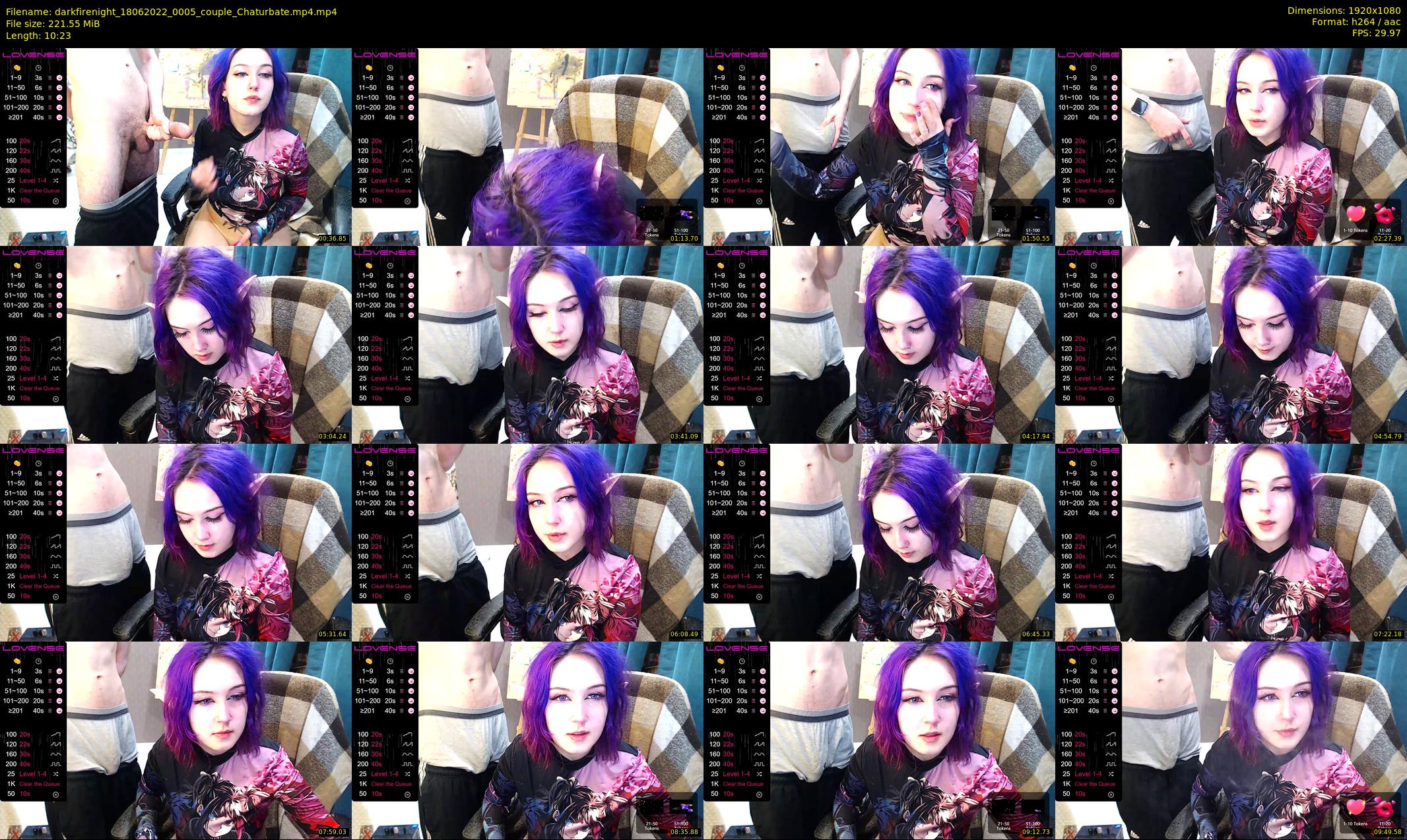 darkfirenight — 11 minute Chaturbate couple cam show recording, 1080p, Jun 18, 2022