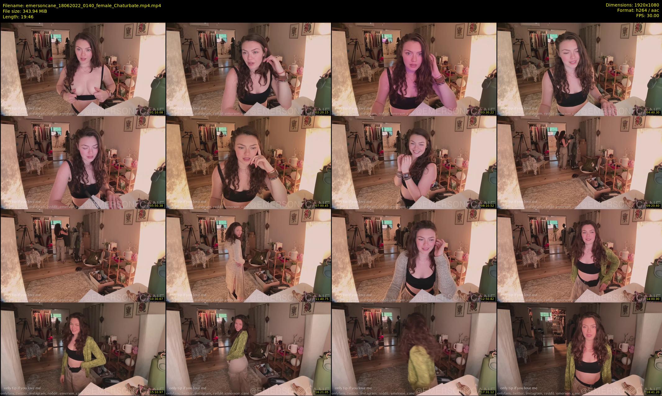 emersoncane — 20 minute Chaturbate female cam show recording, 1080p, Jun 18, 2022