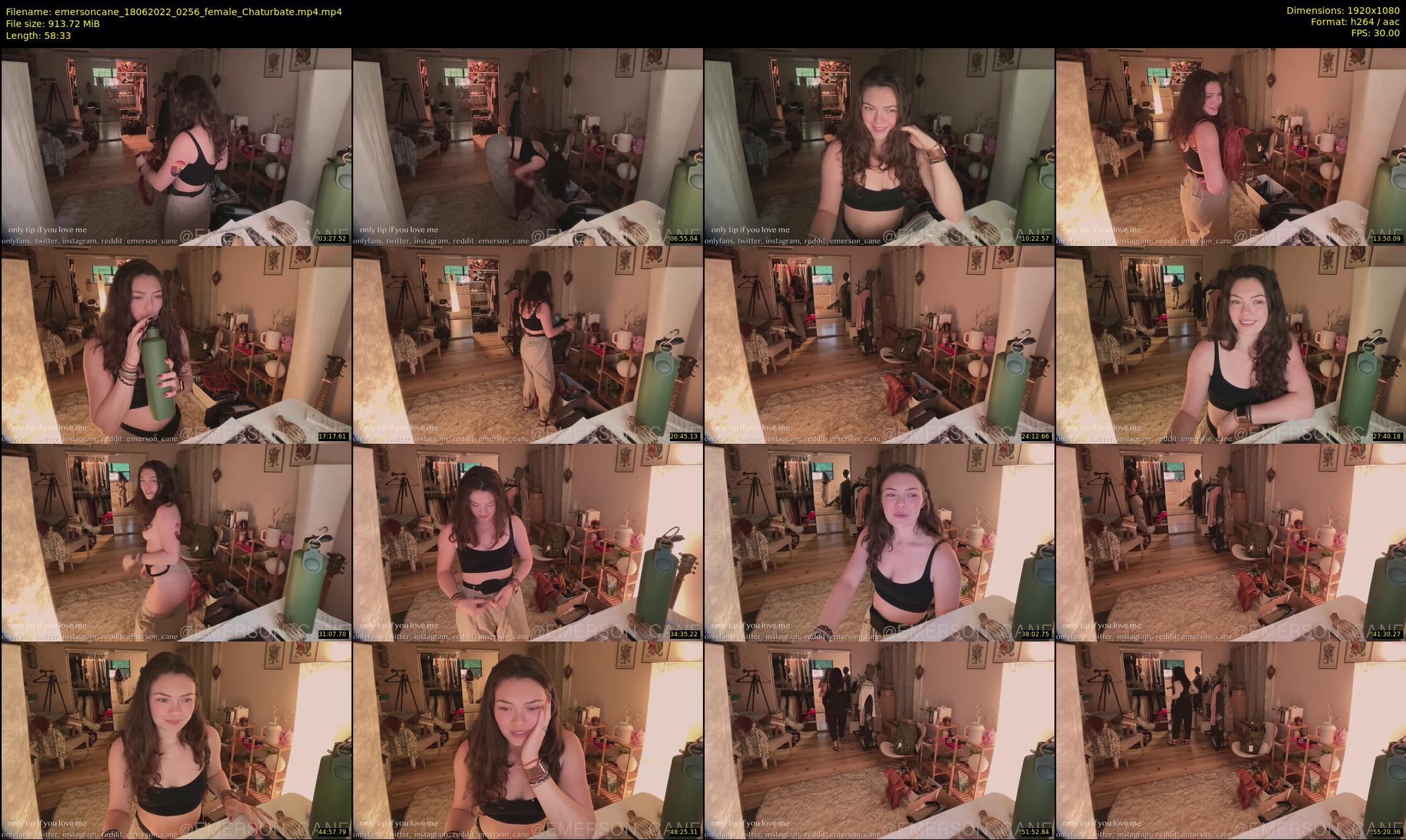 emersoncane — 59 minute Chaturbate female cam show recording, 1080p, Jun 18, 2022