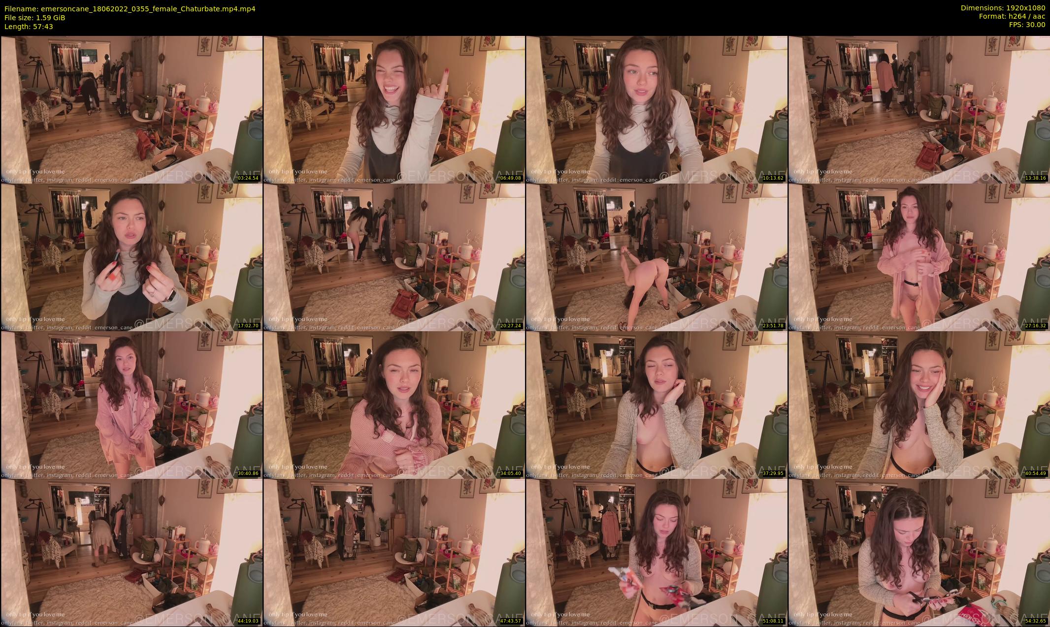 emersoncane — 58 minute Chaturbate female cam show recording, 1080p, Jun 18, 2022