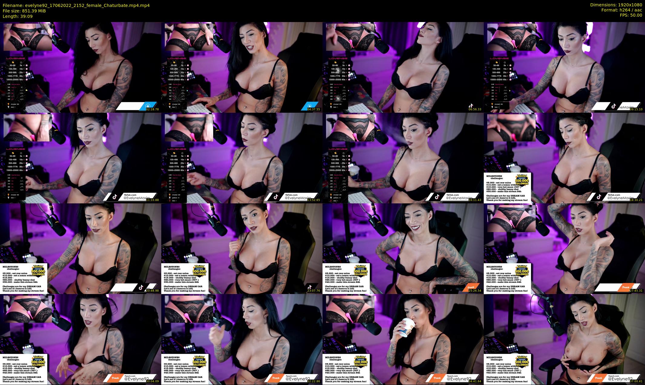 evelyne92 — 40 minute Chaturbate female cam show recording, 1080p, Jun 17, 2022