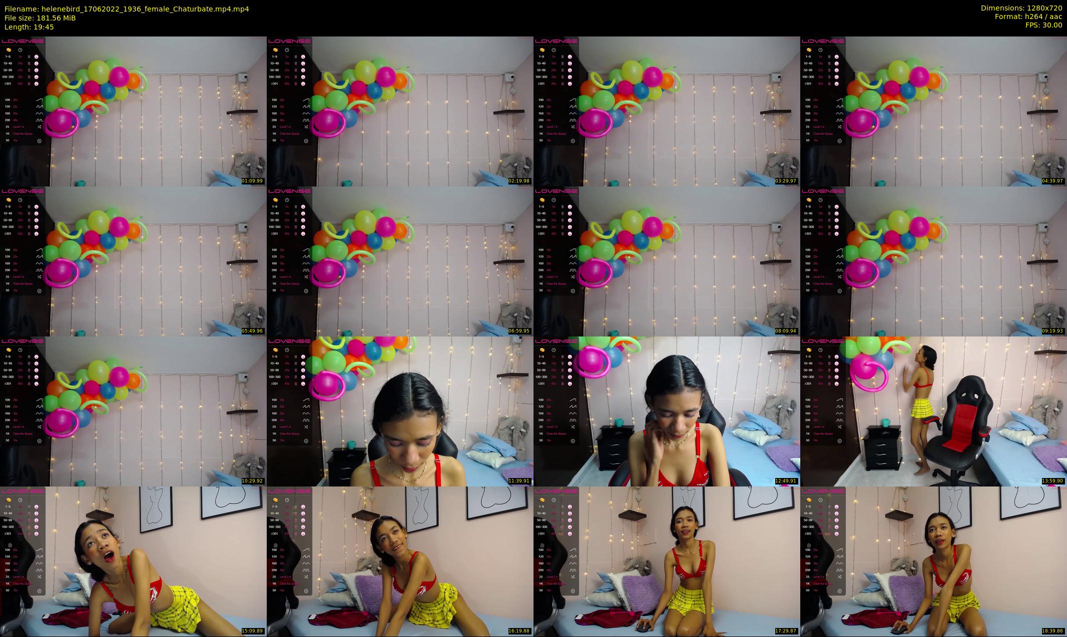 helenebird — 20 minute Chaturbate female cam show recording, 720p, Jun 17, 2022