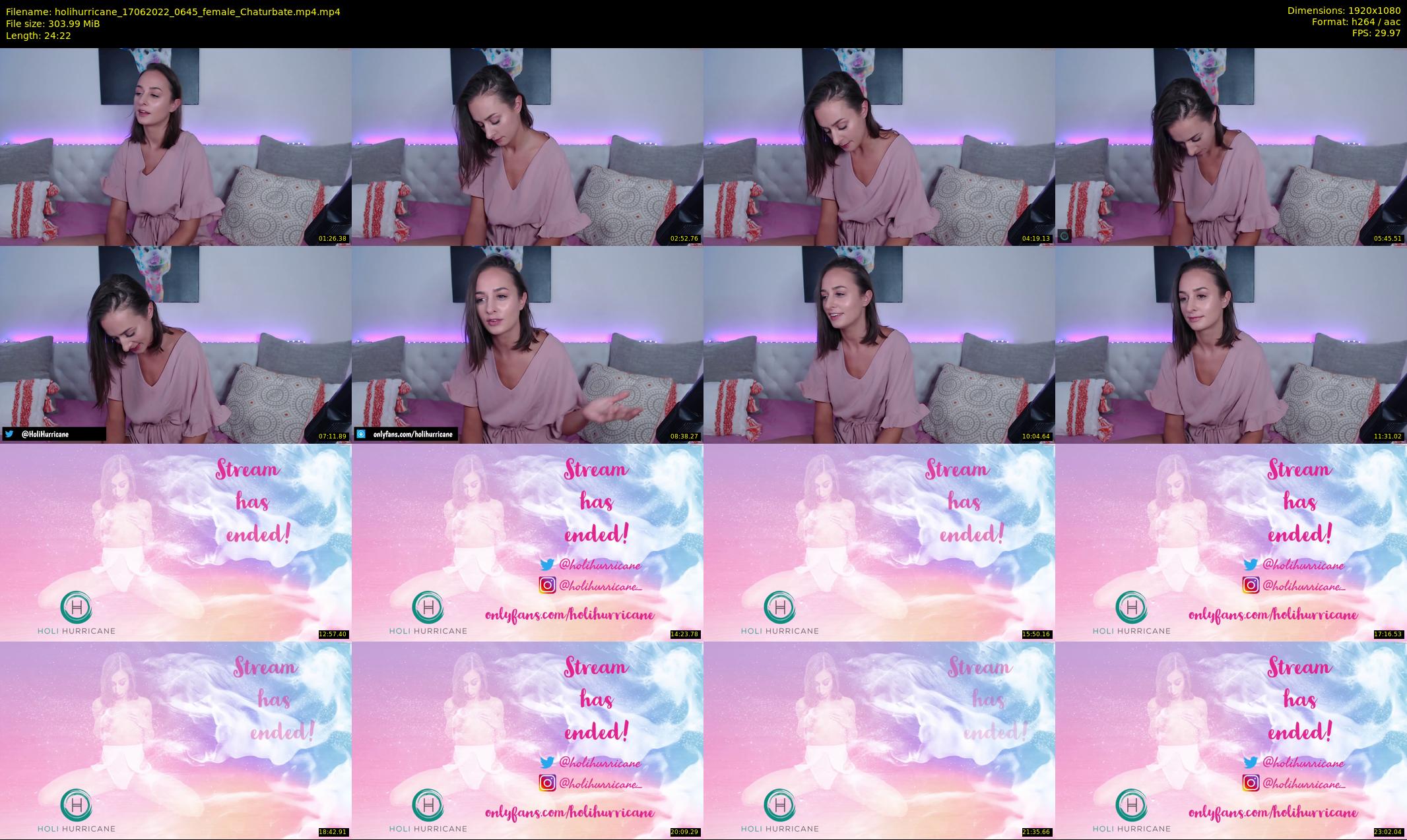 holihurricane — 25 minute Chaturbate female cam show recording, 1080p, Jun 17, 2022