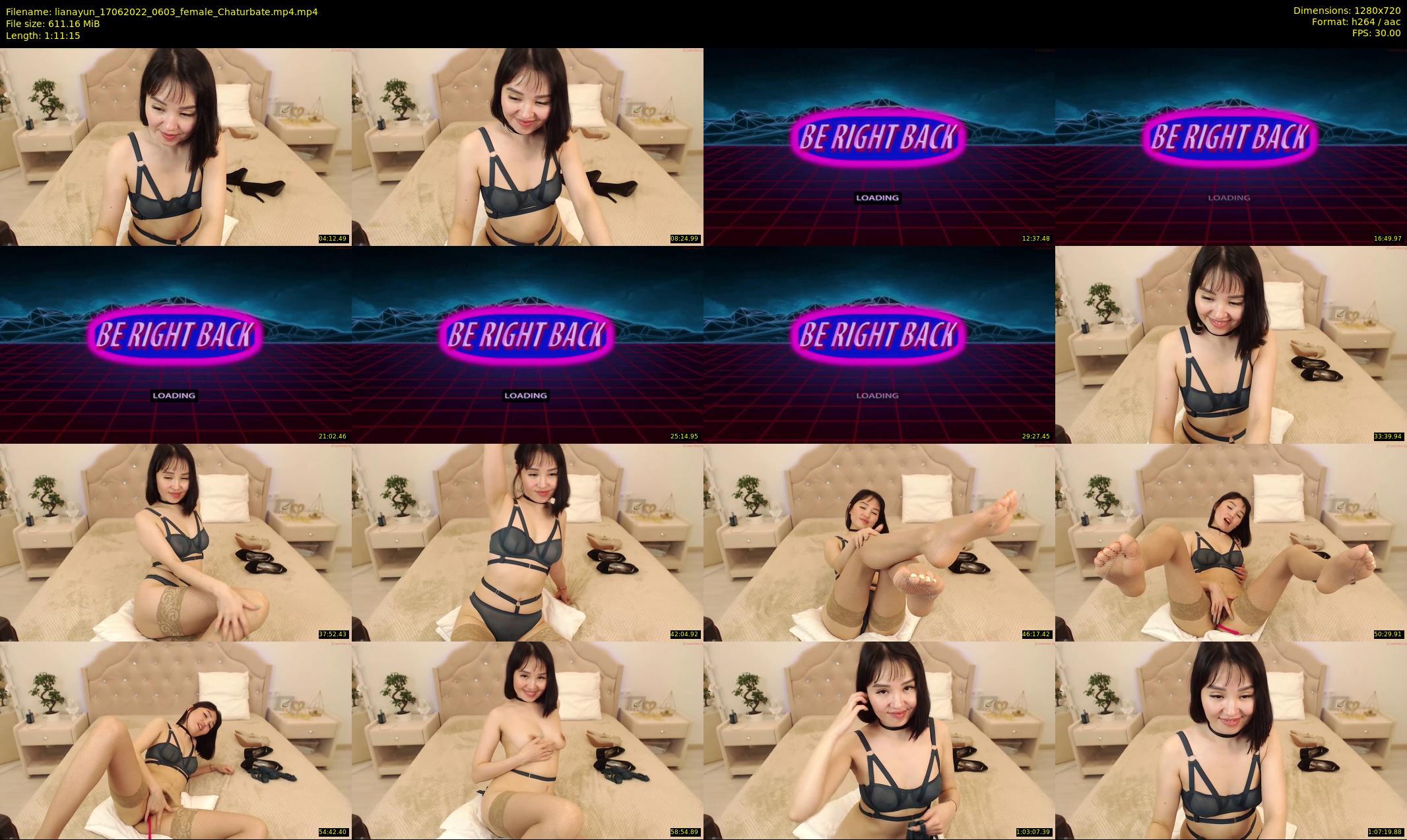 lianayun — 72 minute Chaturbate female cam show recording, 720p, Jun 17, 2022
