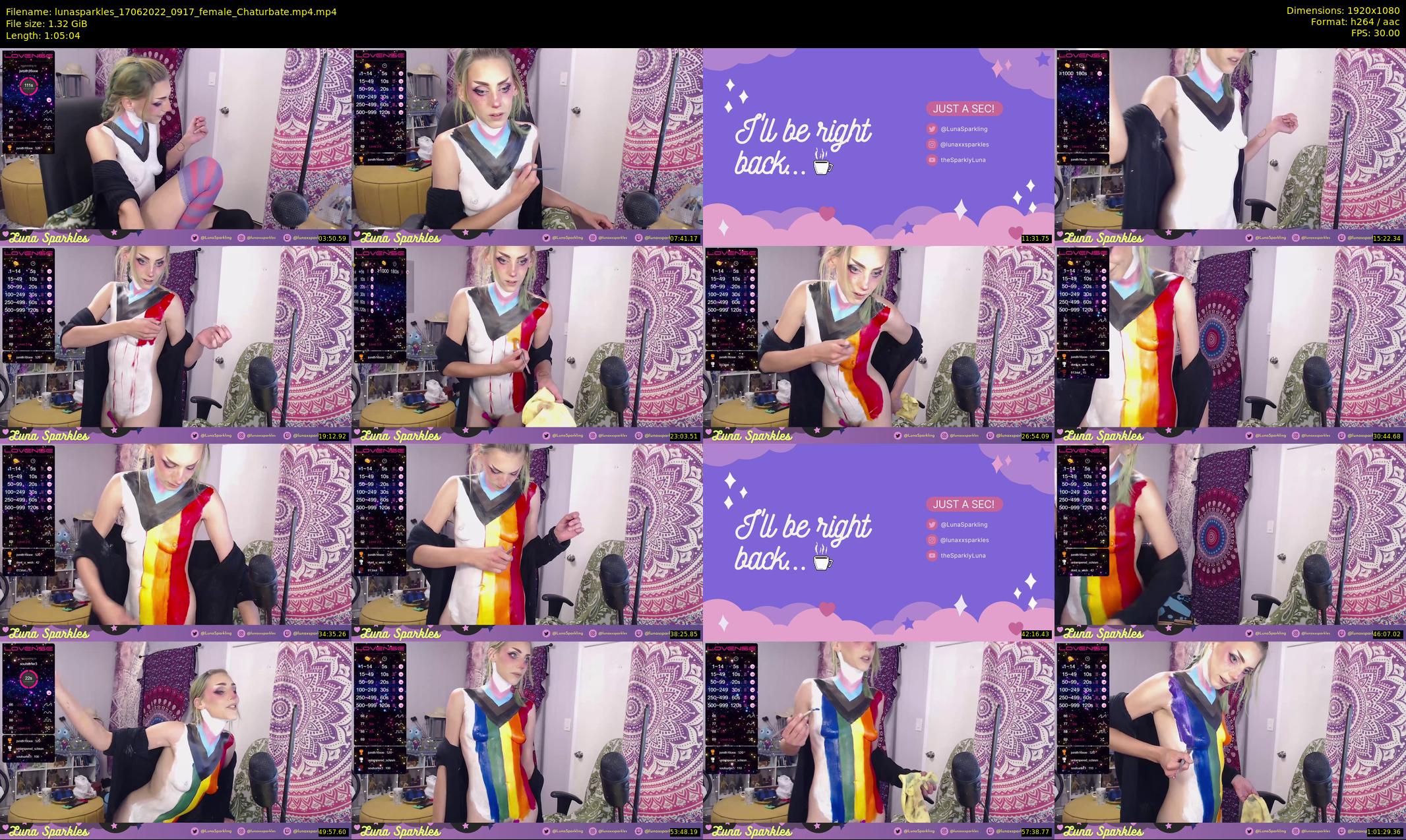 lunasparkles — 66 minute Chaturbate female cam show recording, 1080p, Jun 17, 2022