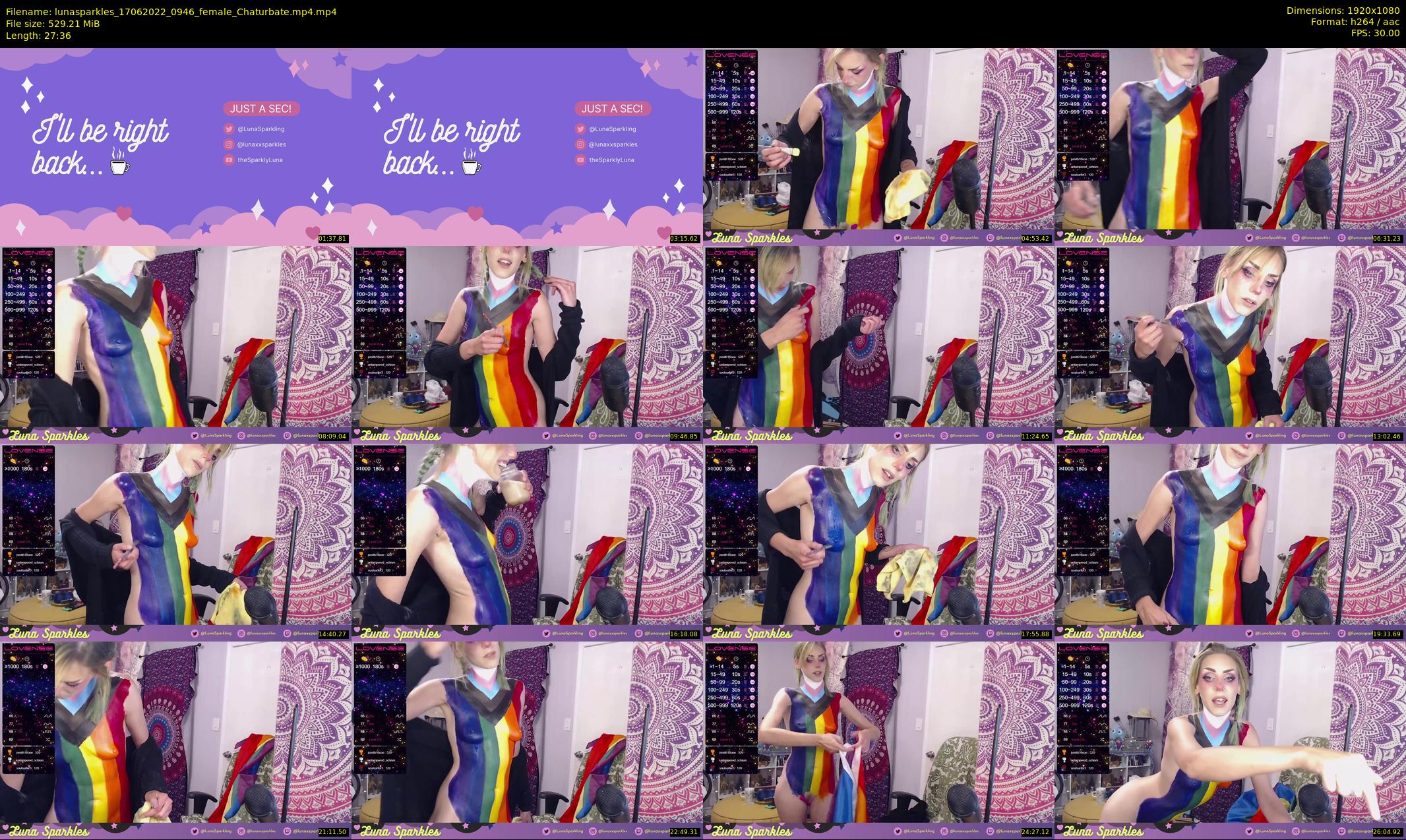 lunasparkles — 28 minute Chaturbate female cam show recording, 1080p, Jun 17, 2022