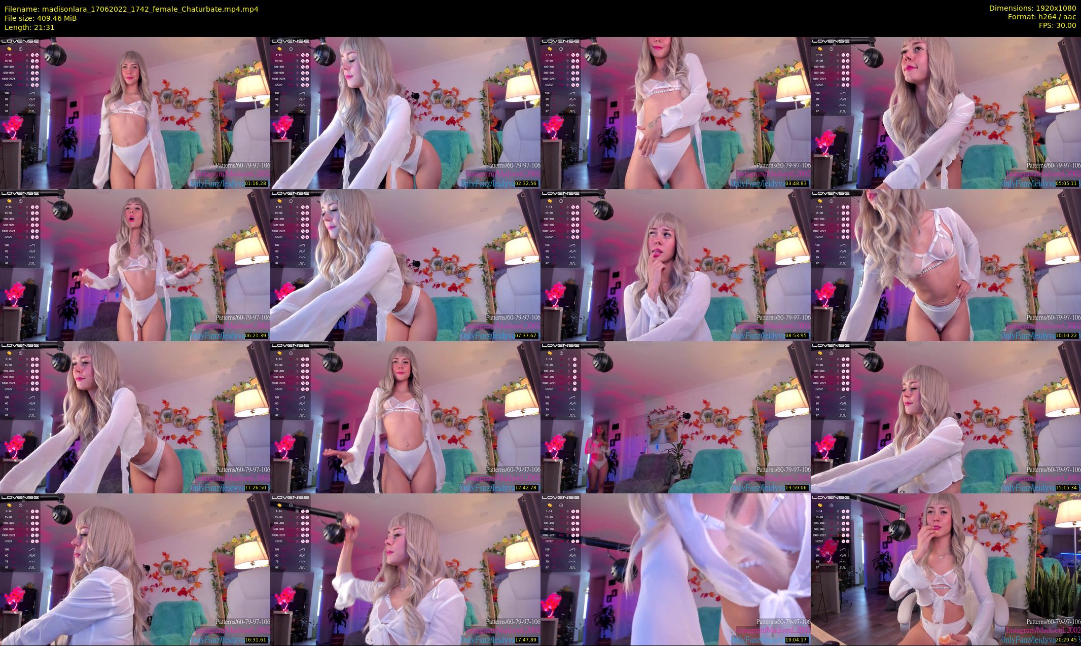 madisonlara — 22 minute Chaturbate female cam show recording, 1080p, Jun 17, 2022