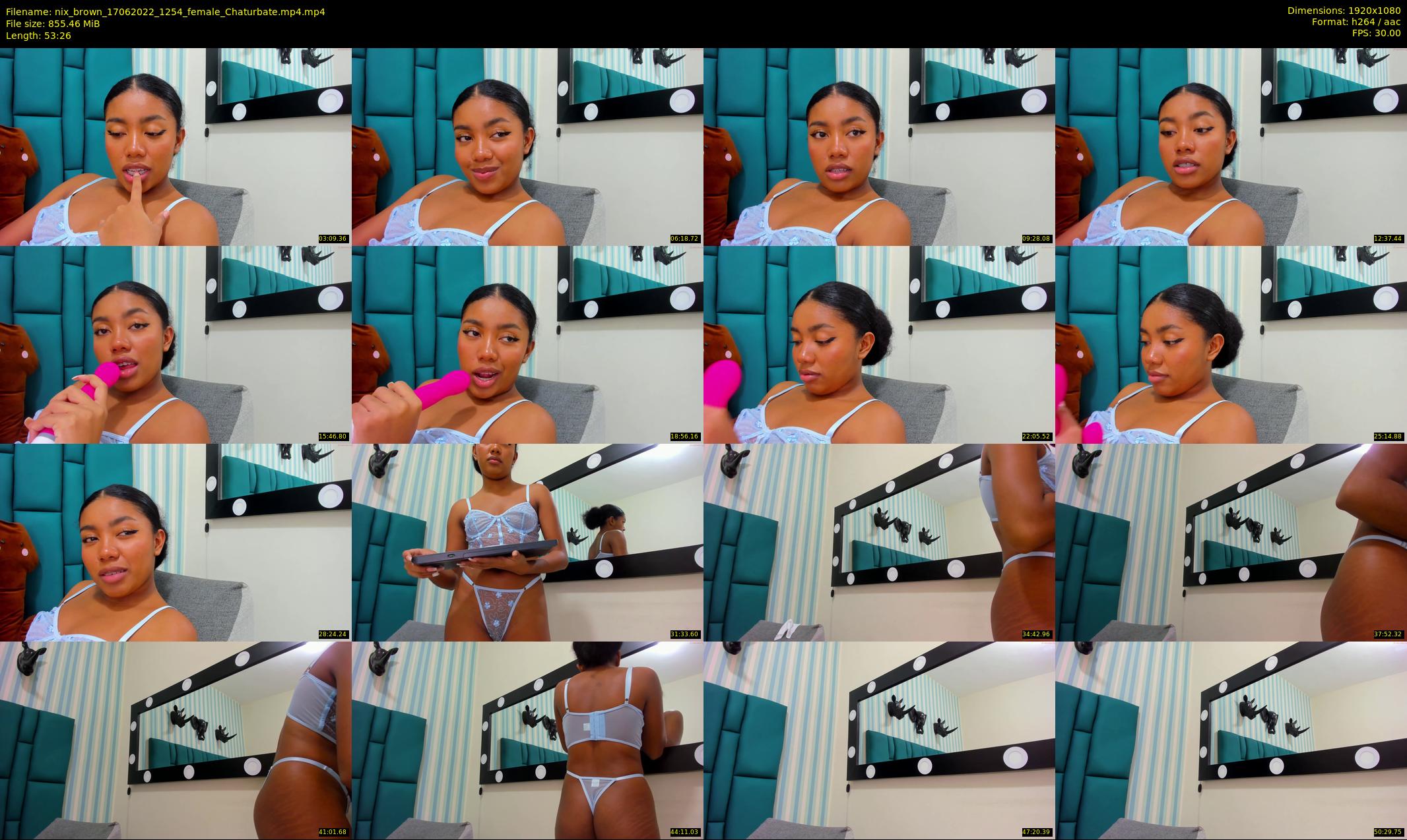 nix_brown — 54 minute Chaturbate female cam show recording, 1080p, Jun 17, 2022