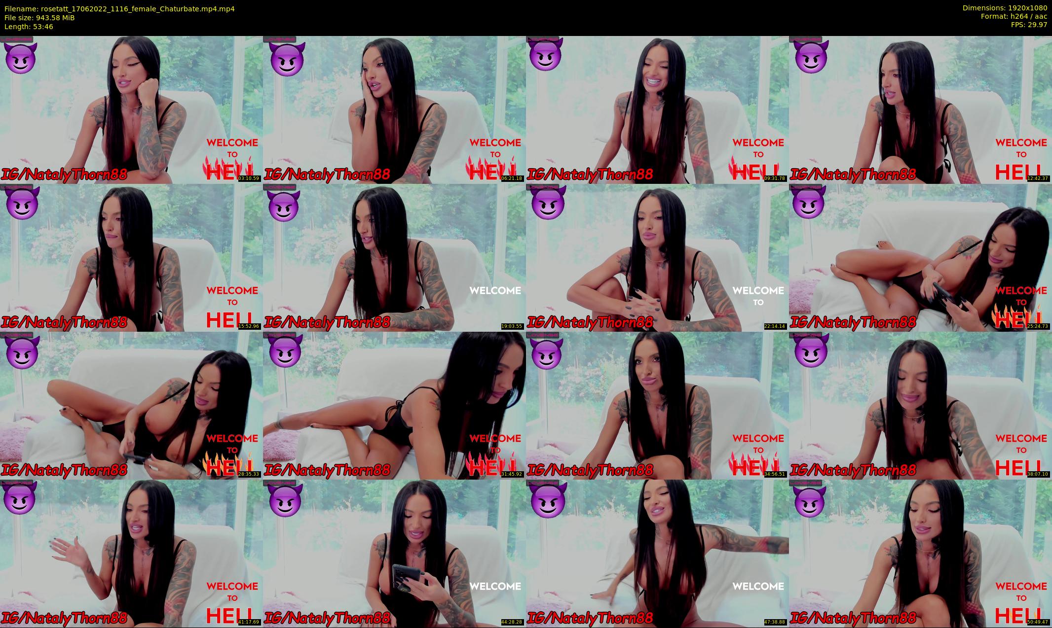 rosetatt — 54 minute Chaturbate female cam show recording, 1080p, Jun 17, 2022