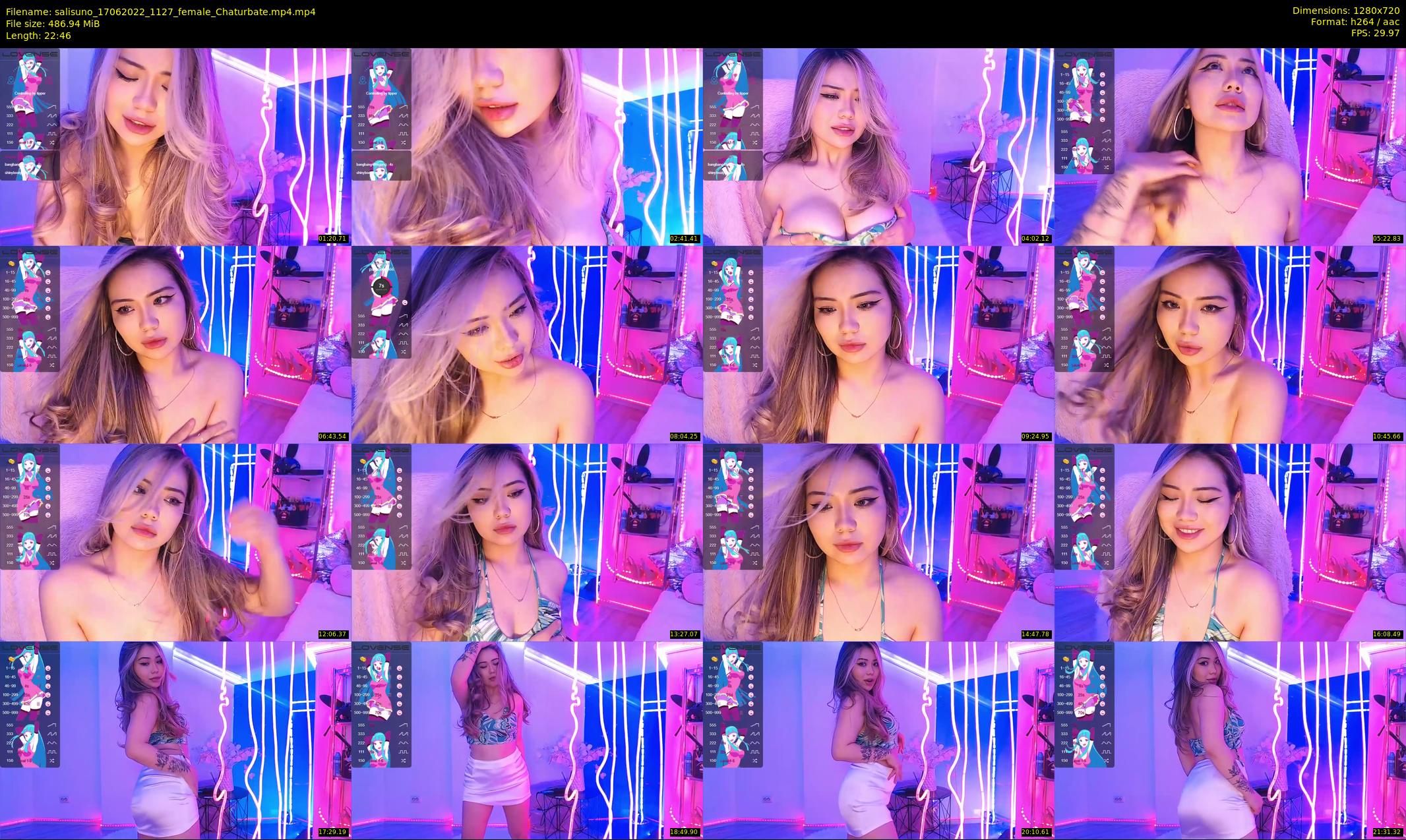 salisuno — 23 minute Chaturbate female cam show recording, 720p, Jun 17, 2022