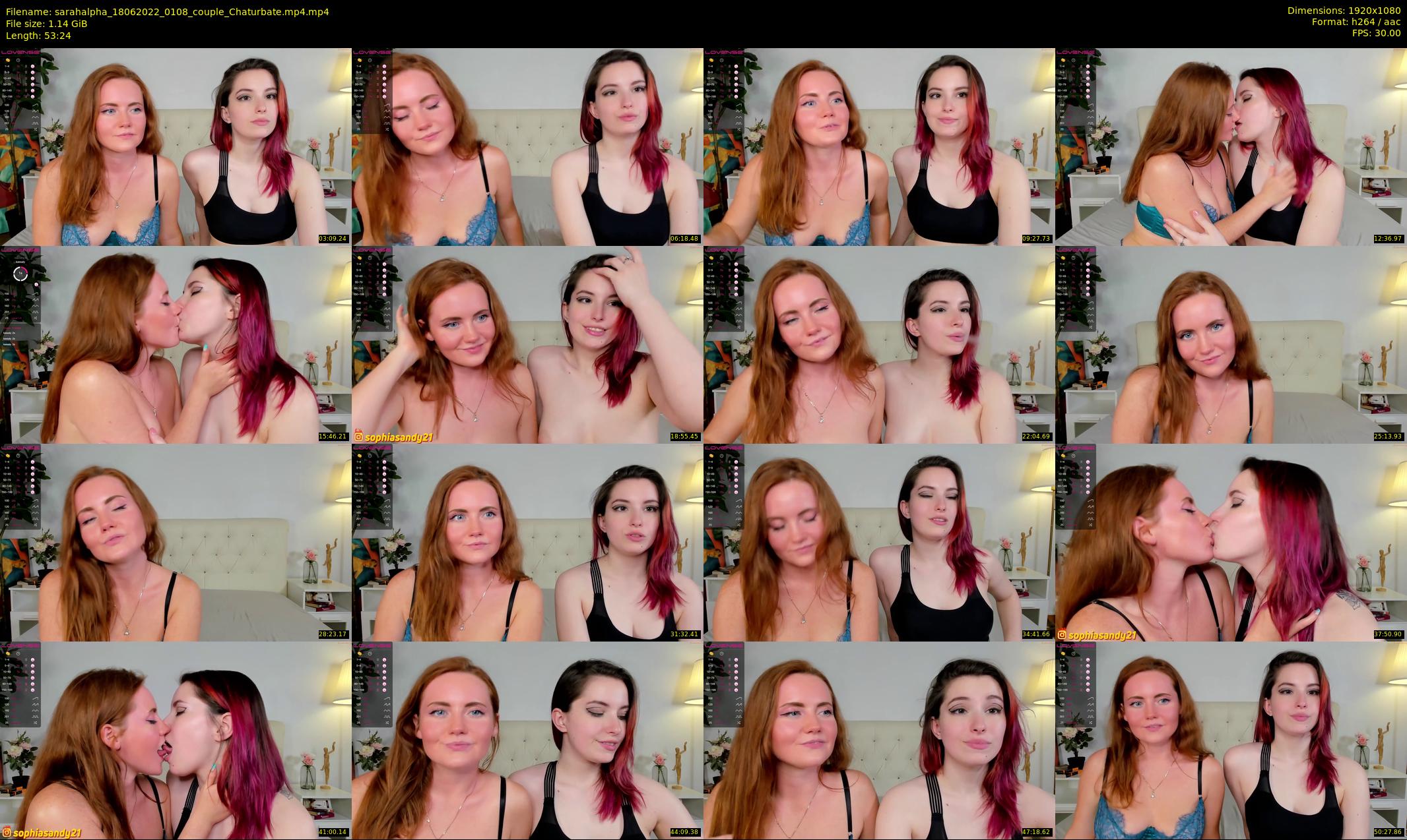 sarahalpha — 54 minute Chaturbate couple cam show recording, 1080p, Jun 18, 2022