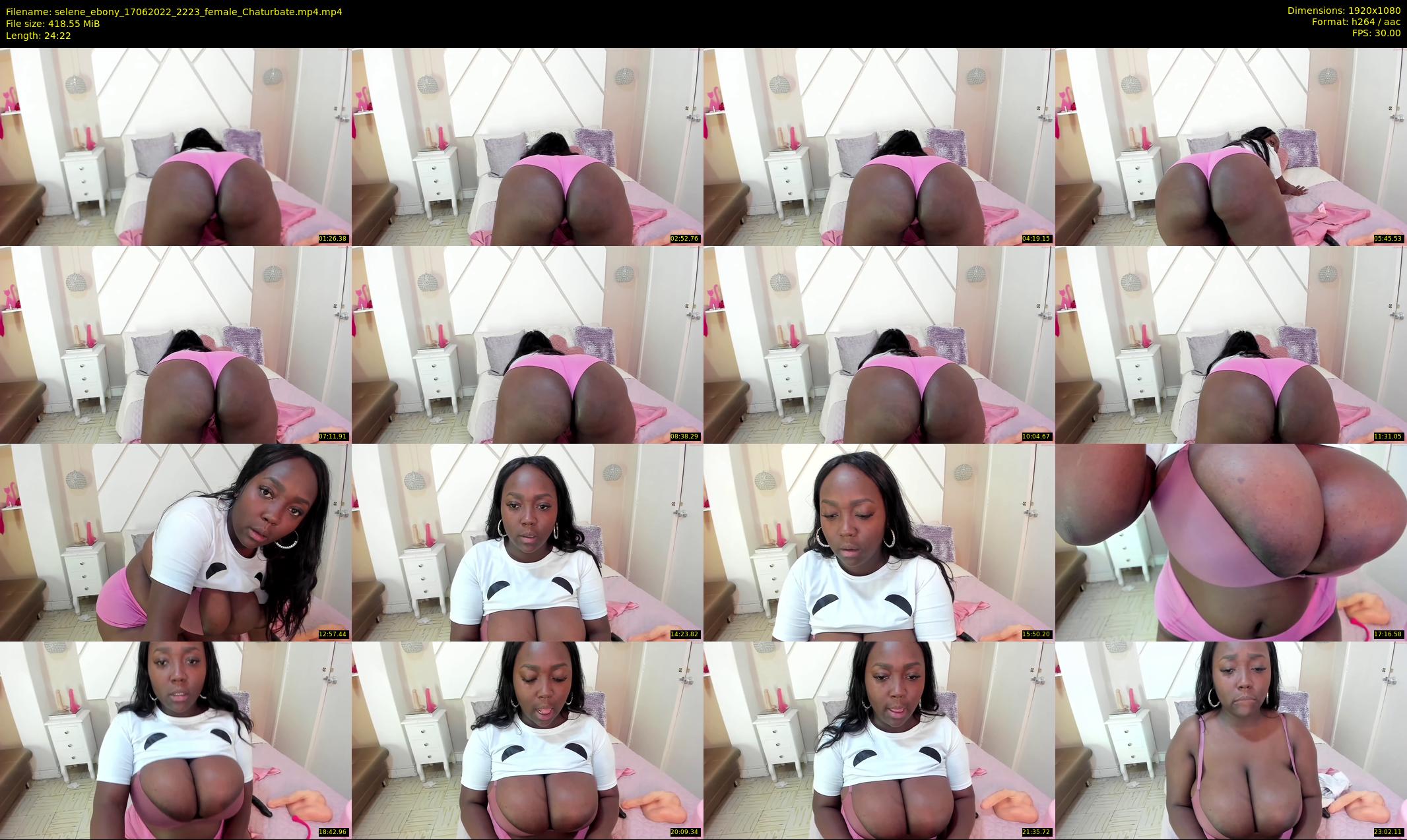 selene_ebony — 25 minute Chaturbate female cam show recording, 1080p, Jun 17, 2022