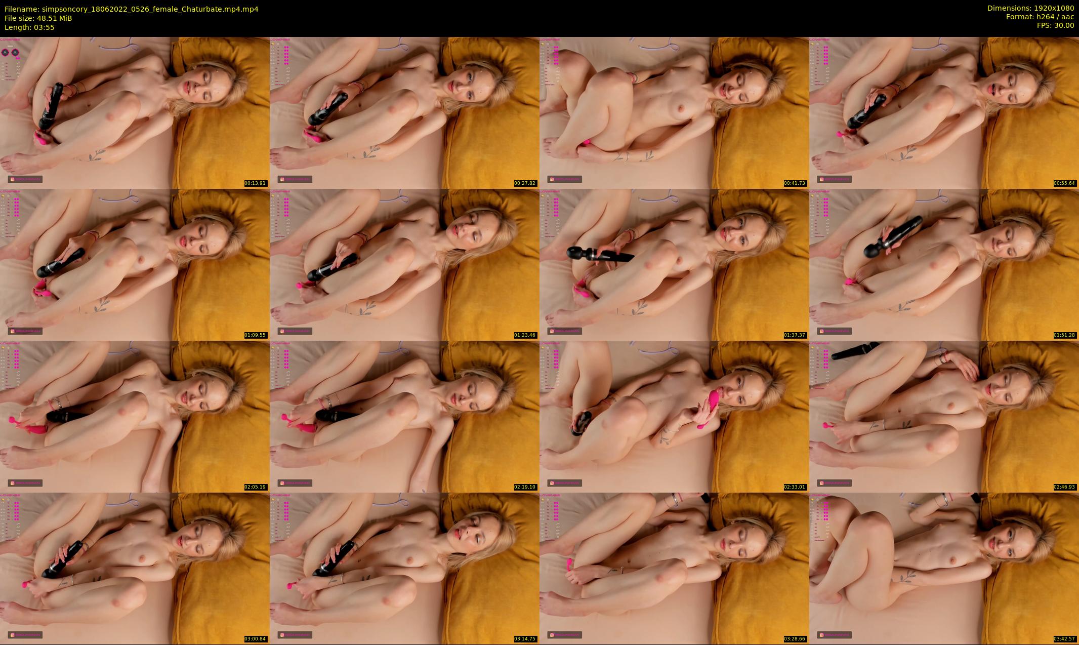 simpsoncory — 4 minute Chaturbate female cam show recording, 1080p, Jun 18, 2022