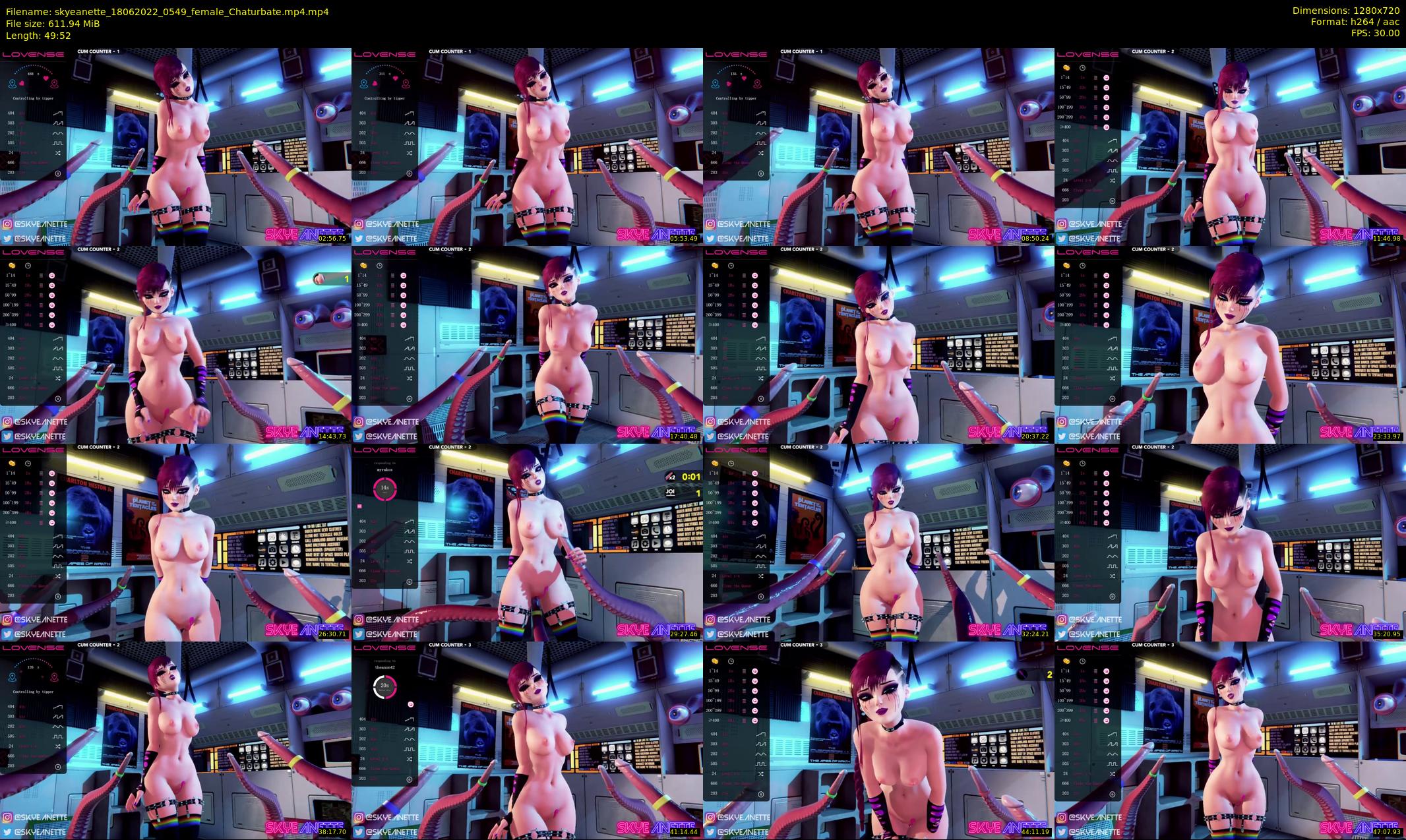 skyeanette — 50 minute Chaturbate female cam show recording, 720p, Jun 18, 2022