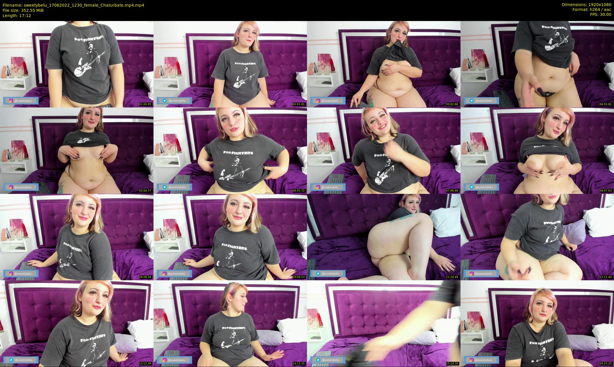 sweetybelu — 18 minute Chaturbate female cam show recording, 1080p, Jun 17, 2022