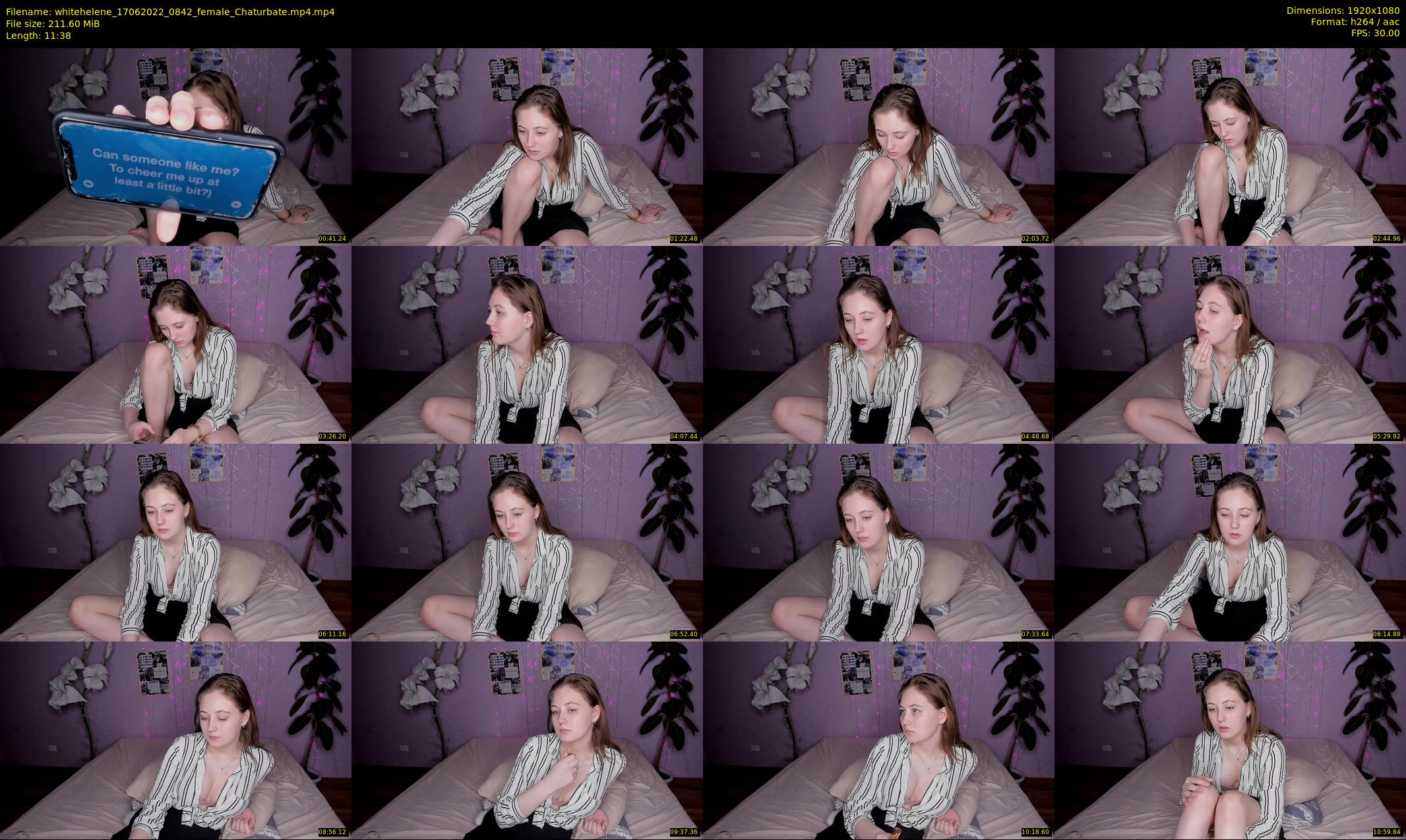 whitehelene — 12 minute Chaturbate female cam show recording, 1080p, Jun 17, 2022