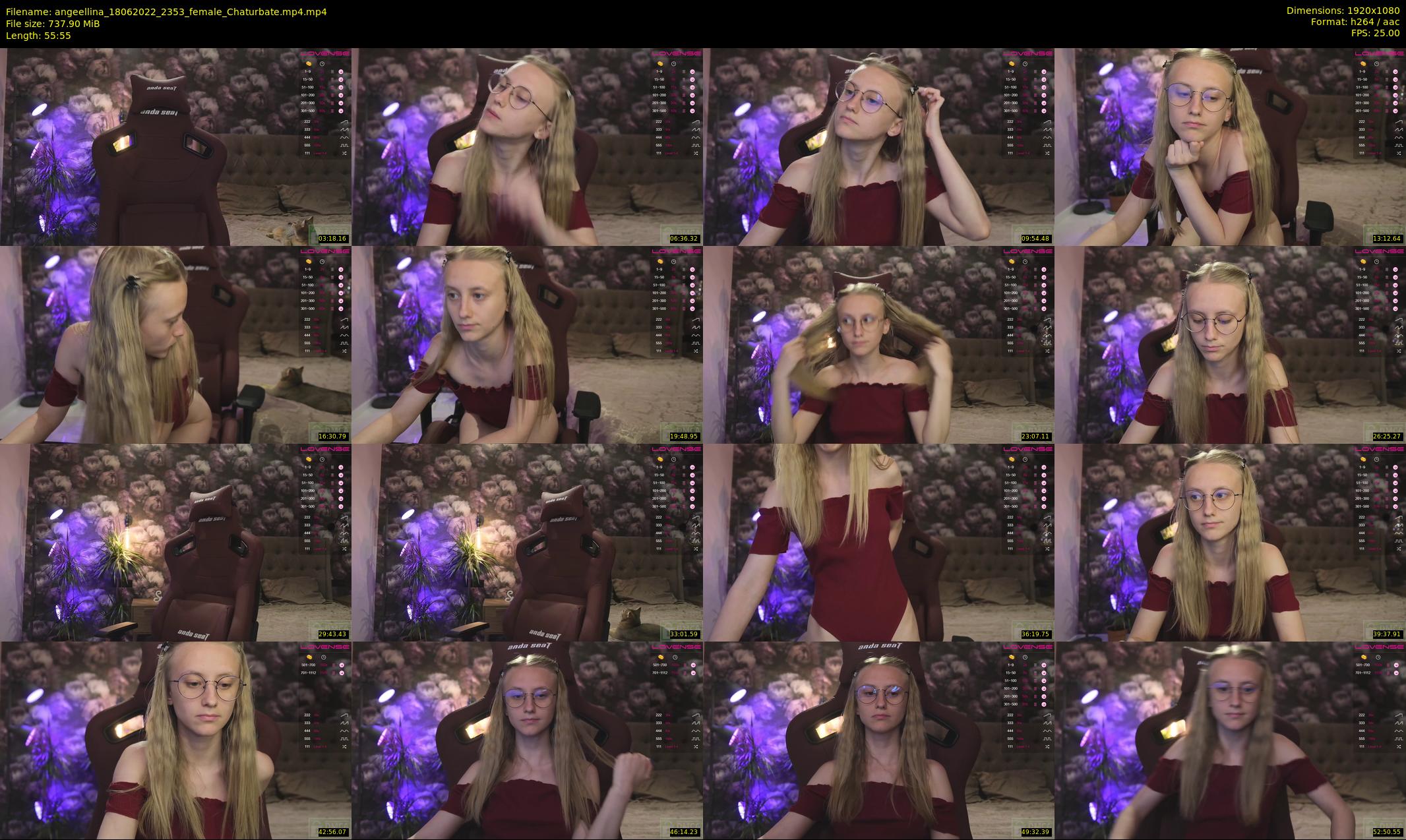 angeellina — 56 minute Chaturbate female cam show recording, 1080p, Jun 18, 2022