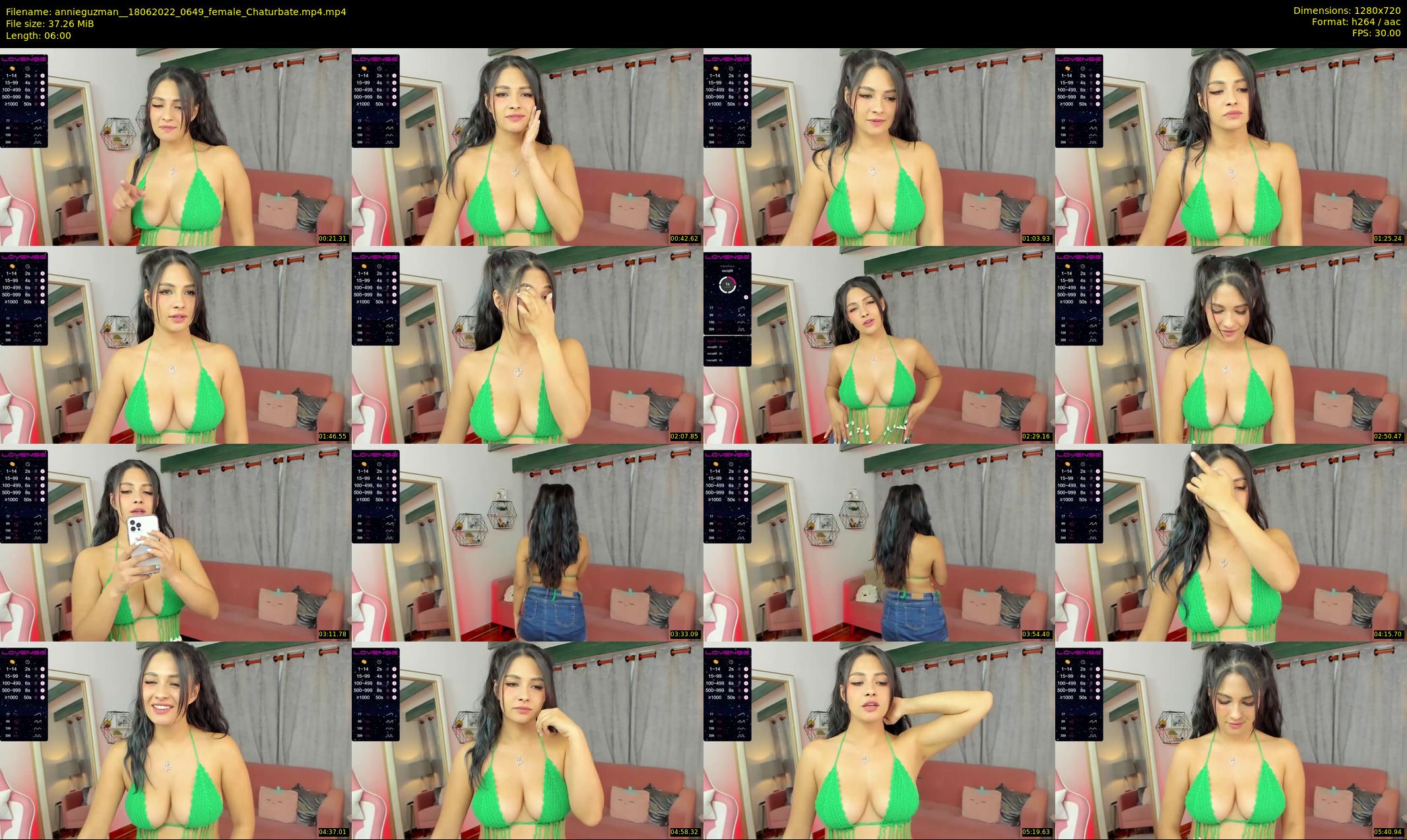 annieguzman_ — 6 minute Chaturbate female cam show recording, 720p, Jun 18, 2022