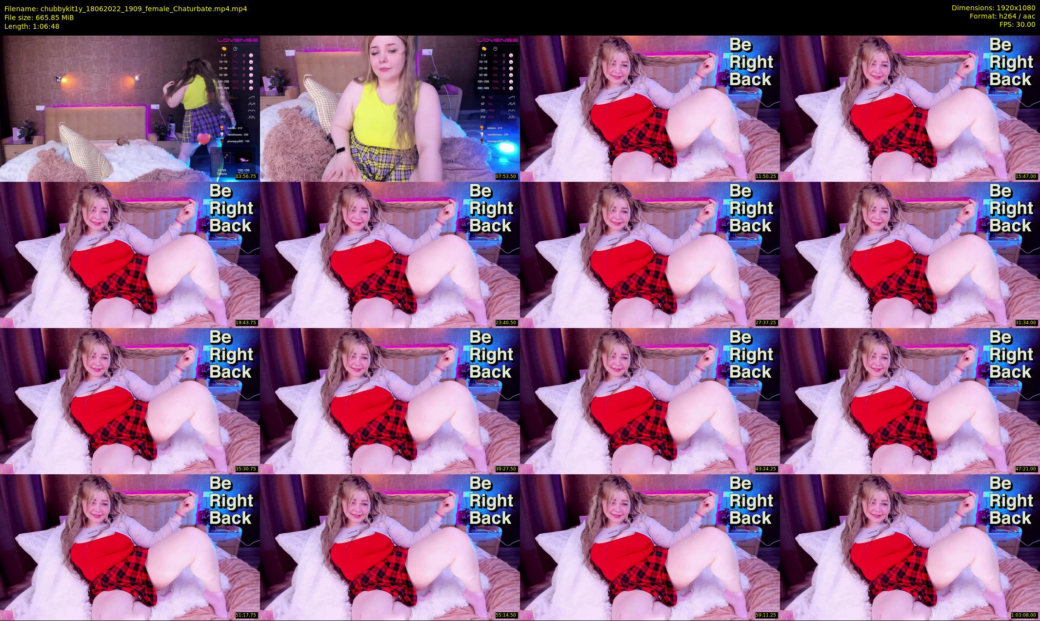 chubbykit1y — 67 minute Chaturbate female cam show recording, 1080p, Jun 18, 2022