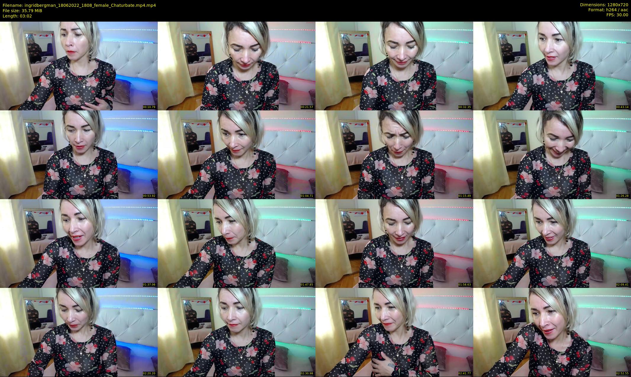 ingridbergman — 4 minute Chaturbate female cam show recording, 720p, Jun 18, 2022