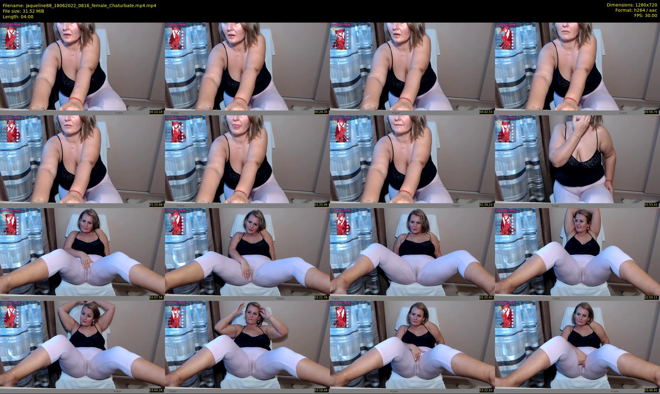 jaqueline88 — 4 minute Chaturbate female cam show recording, 720p, Jun 18, 2022