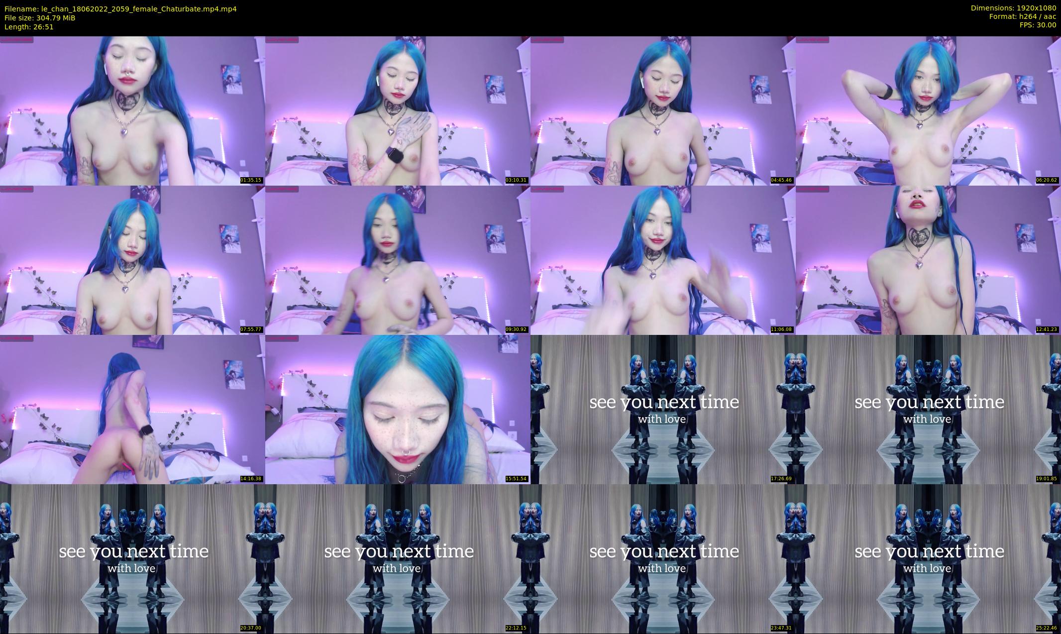 le_chan — 27 minute Chaturbate female cam show recording, 1080p, Jun 18, 2022