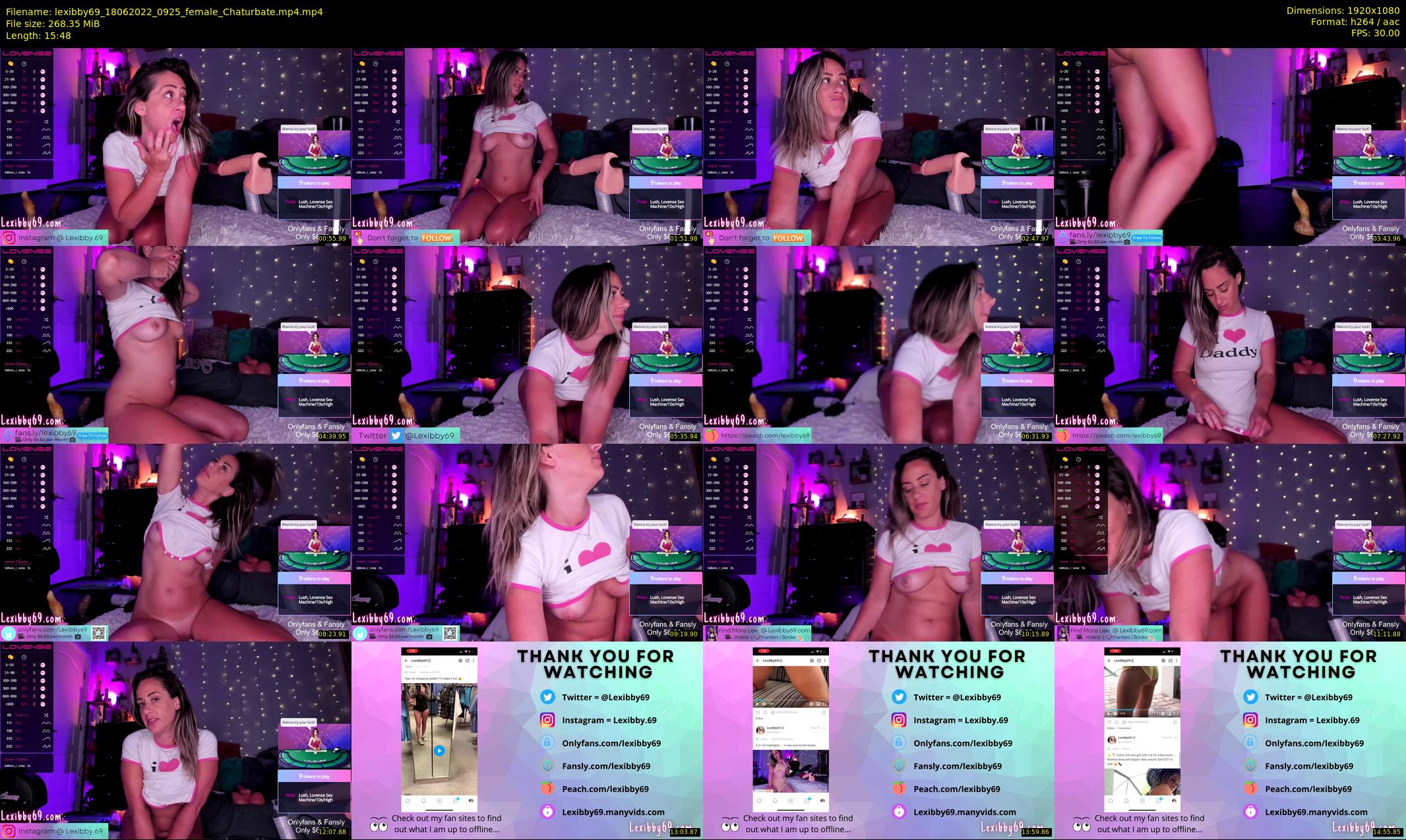 lexibby69 — 16 minute Chaturbate female cam show recording, 1080p, Jun 18, 2022
