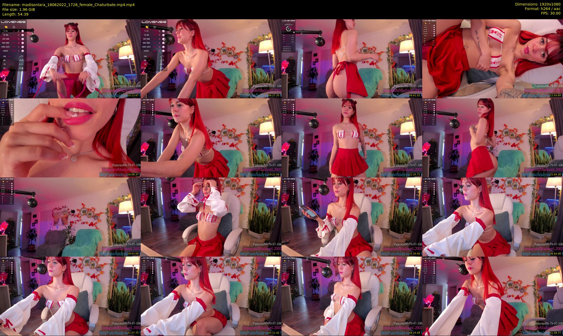 madisonlara — 55 minute Chaturbate female cam show recording, 1080p, Jun 18, 2022