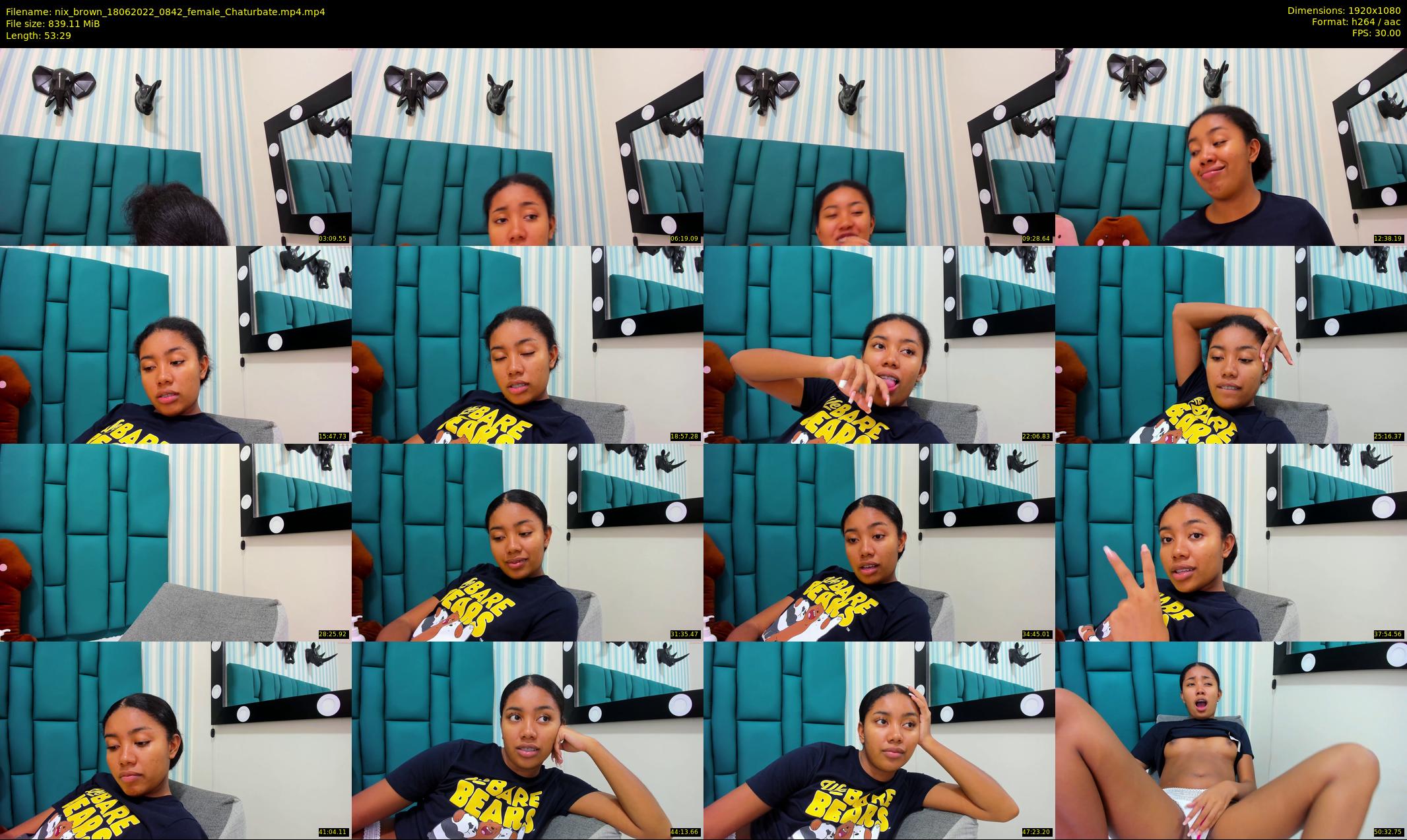 nix_brown — 54 minute Chaturbate female cam show recording, 1080p, Jun 18, 2022