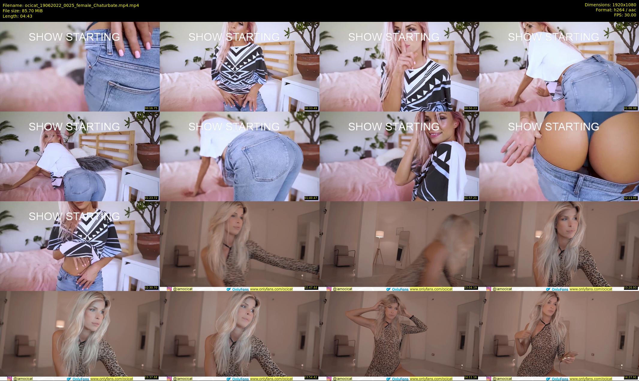 ocicat — 5 minute Chaturbate female cam show recording, 1080p, Jun 19, 2022