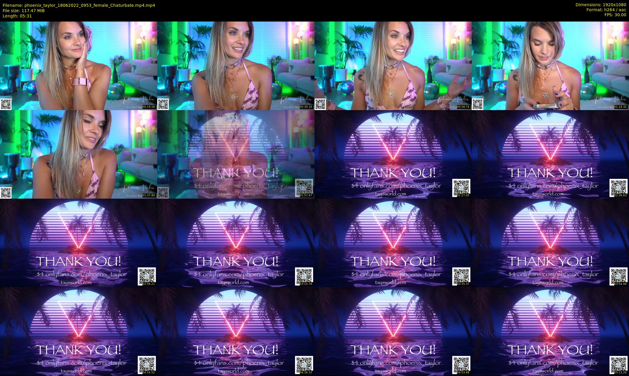 phoenix_taylor — 6 minute Chaturbate female cam show recording, 1080p, Jun 18, 2022
