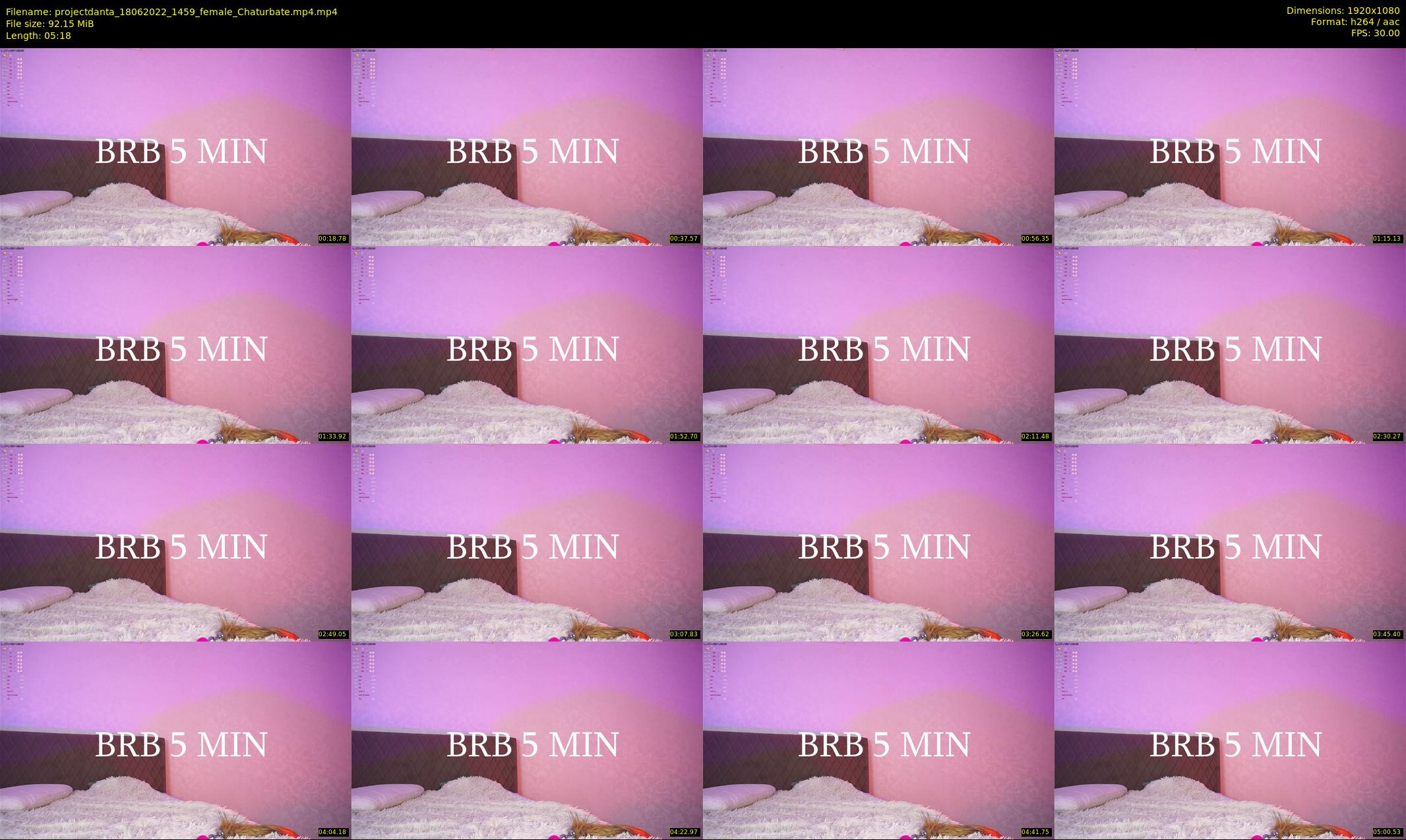 projectdanta — 6 minute Chaturbate female cam show recording, 1080p, Jun 18, 2022