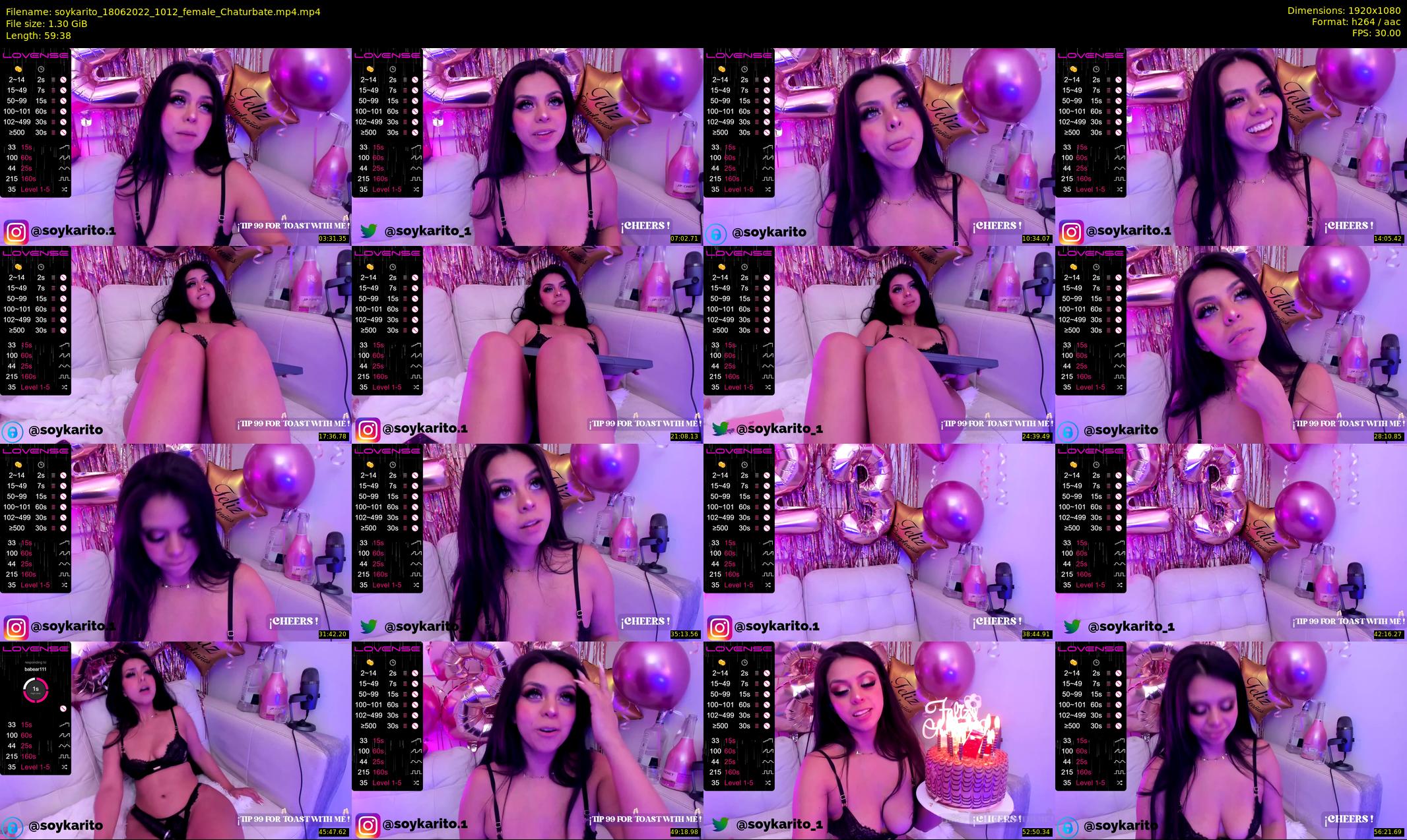 soykarito — 60 minute Chaturbate female cam show recording, 1080p, Jun 18, 2022
