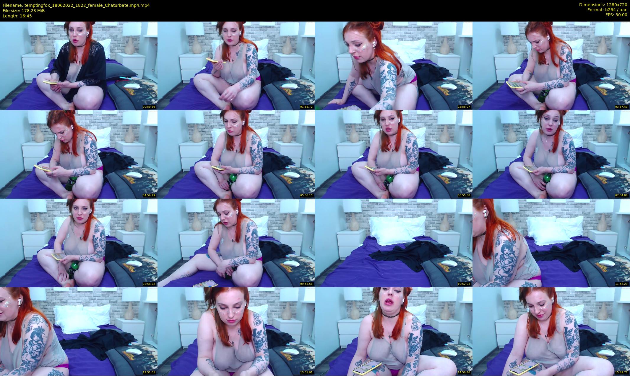 temptingfox — 17 minute Chaturbate female cam show recording, 720p, Jun 18, 2022
