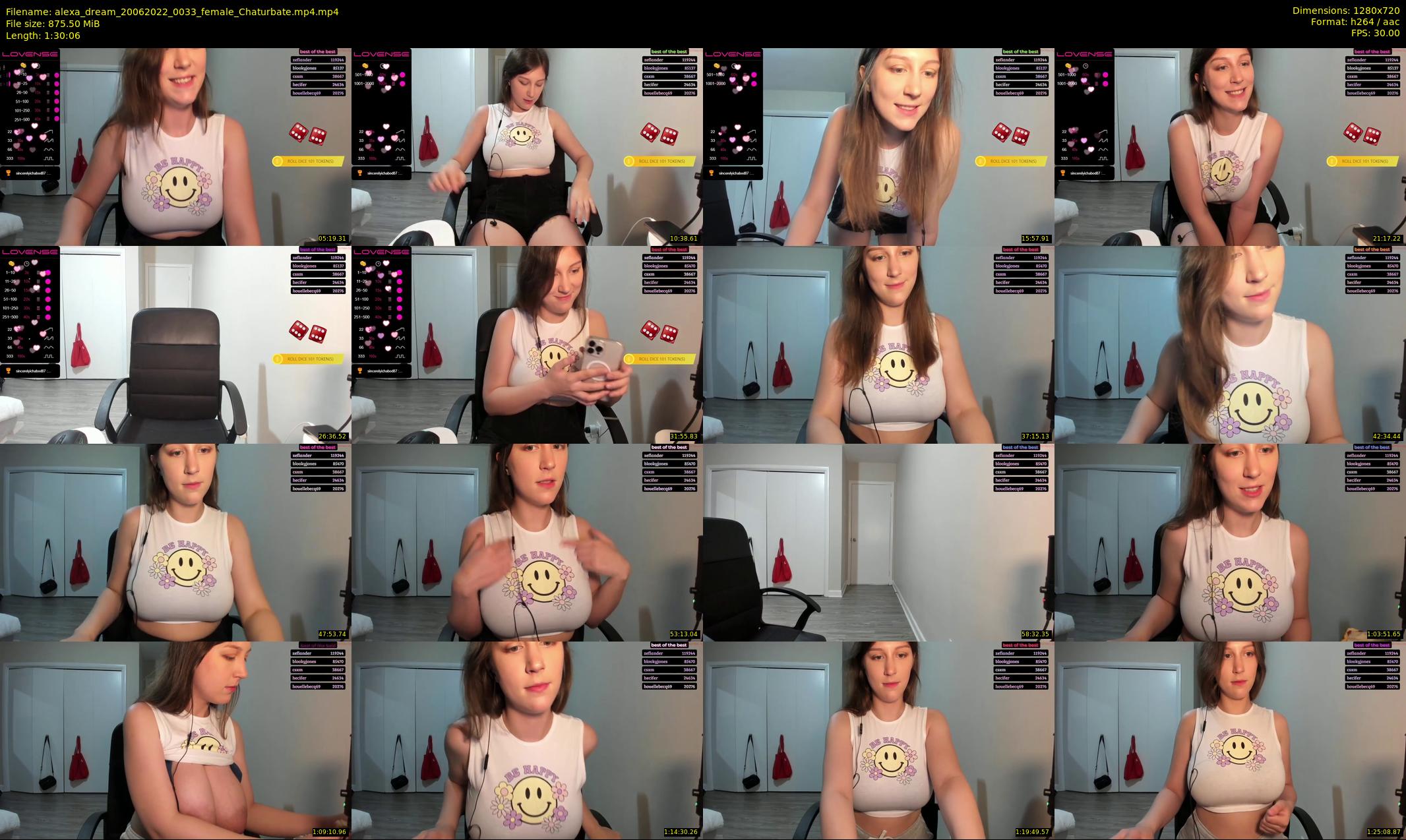 alexa_dream — 91 minute Chaturbate female cam show recording, 720p, Jun 20, 2022