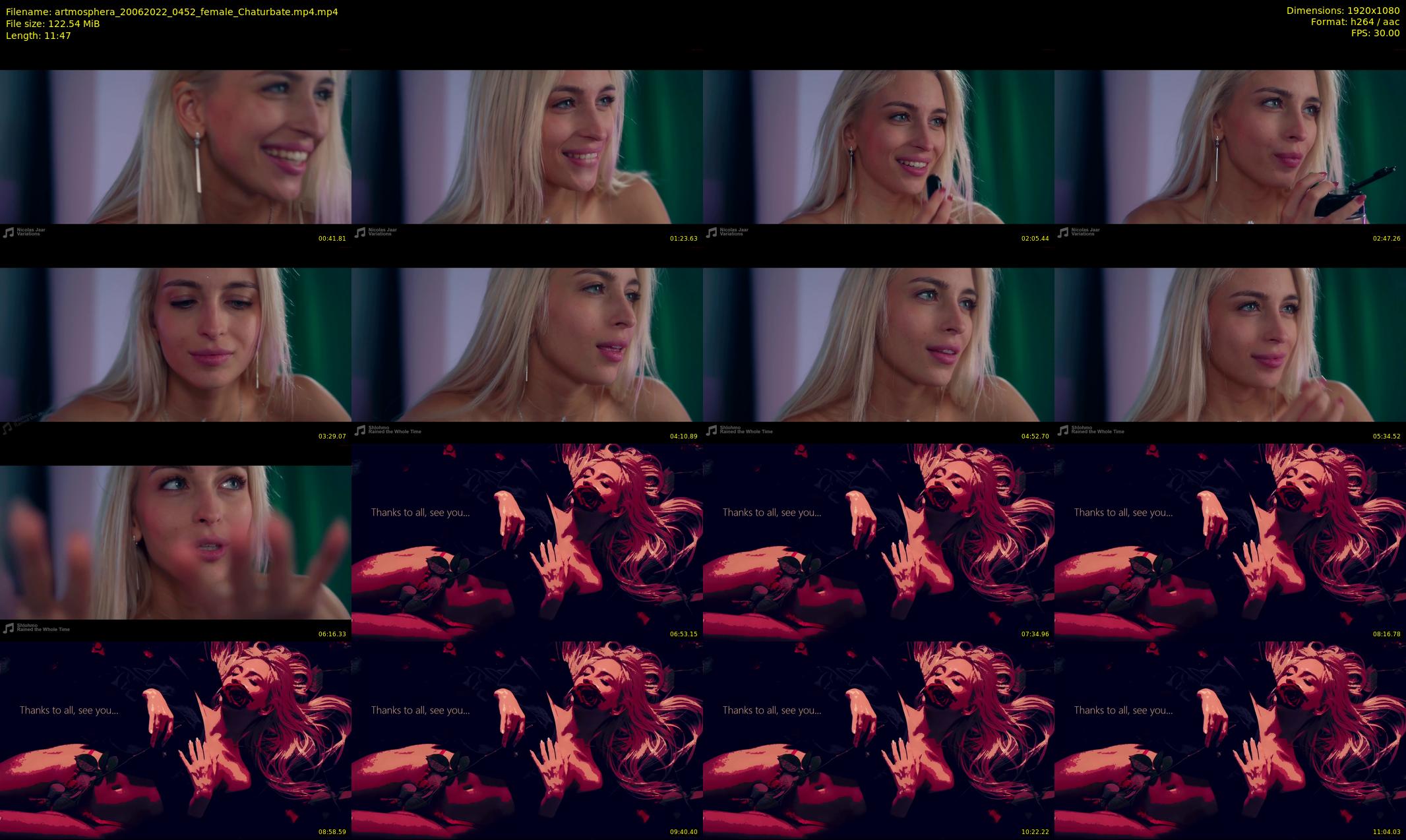 artmosphera — 12 minute Chaturbate female cam show recording, 1080p, Jun 20, 2022