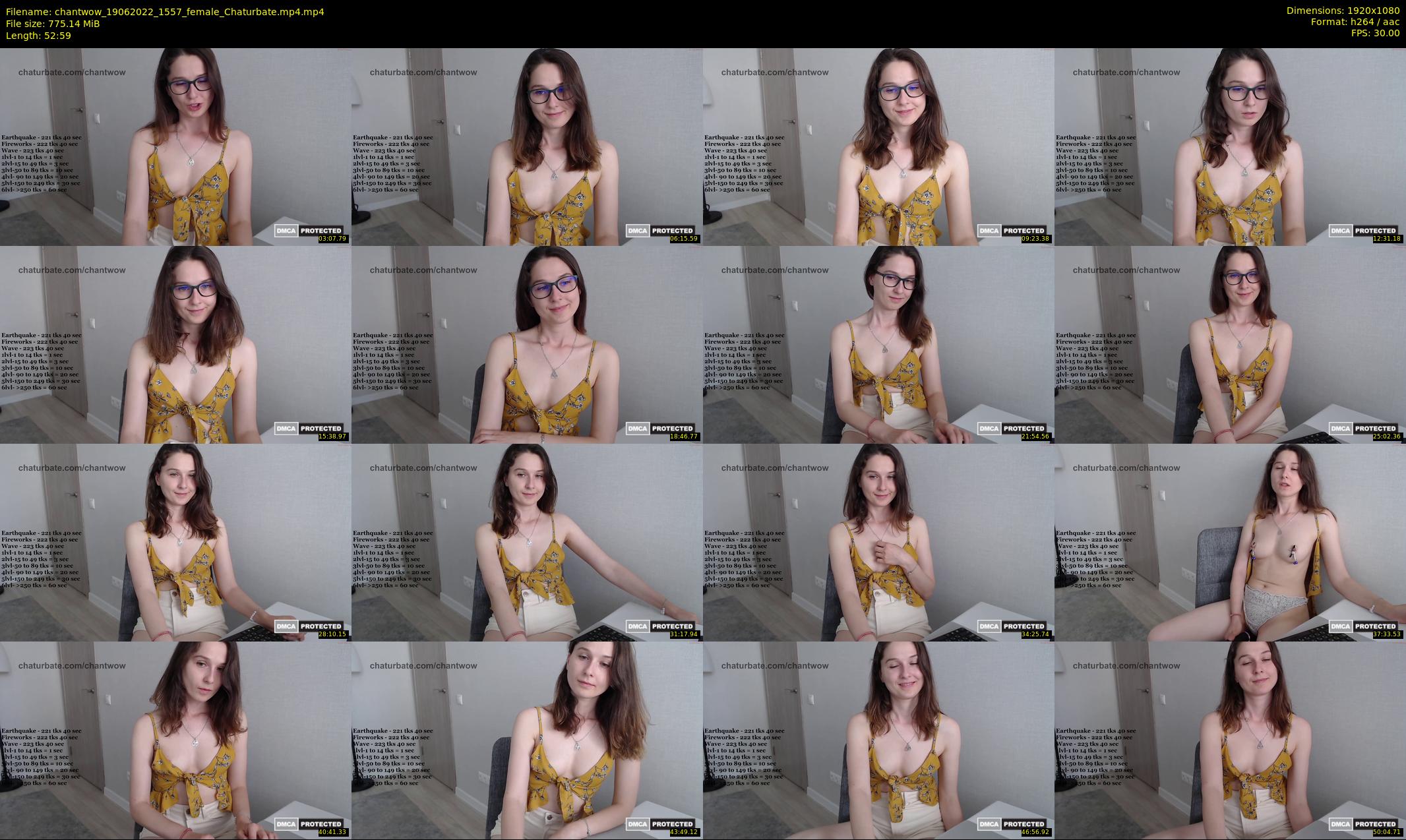 chantwow — 53 minute Chaturbate female cam show recording, 1080p, Jun 19, 2022