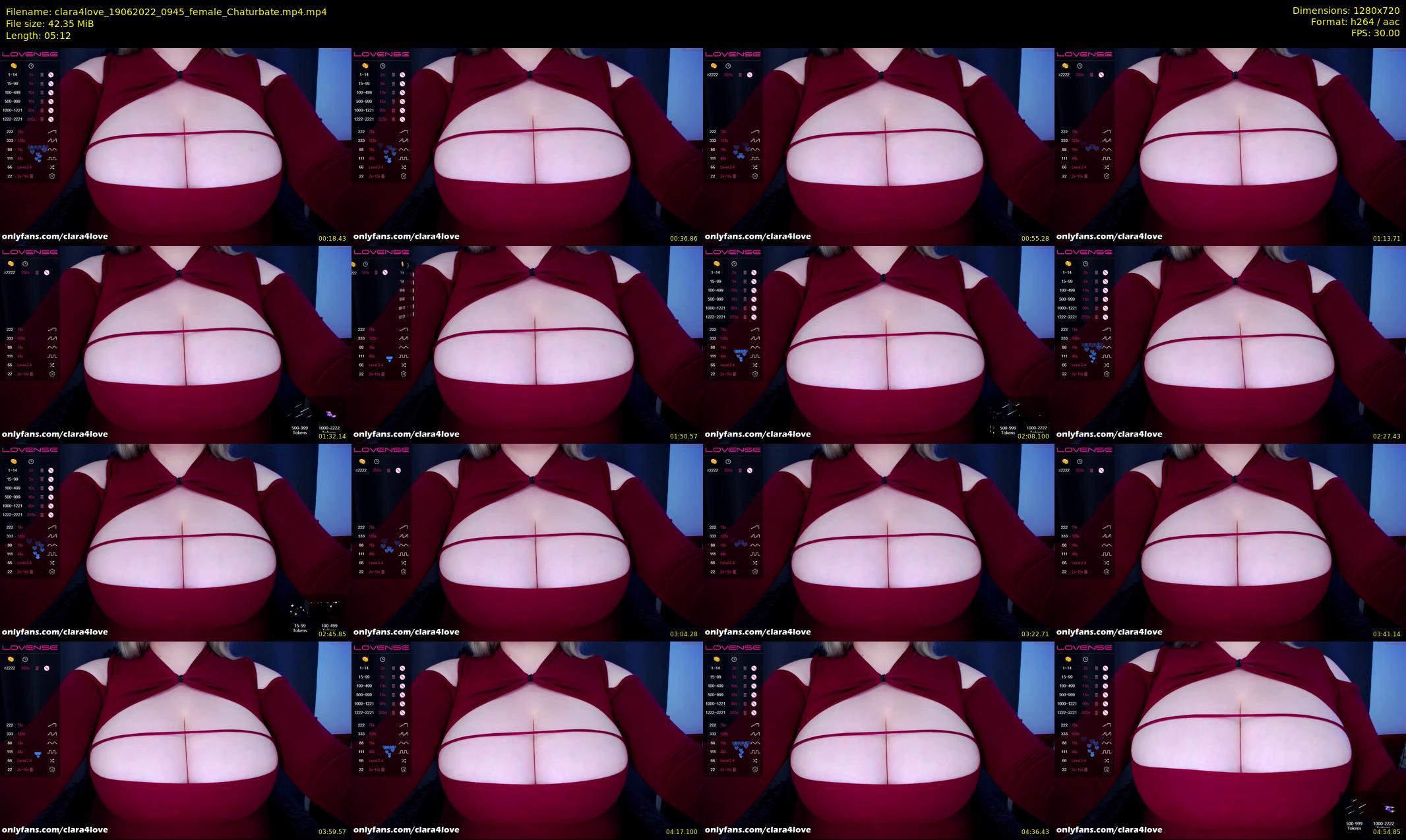 clara4love — 6 minute Chaturbate female cam show recording, 720p, Jun 19, 2022