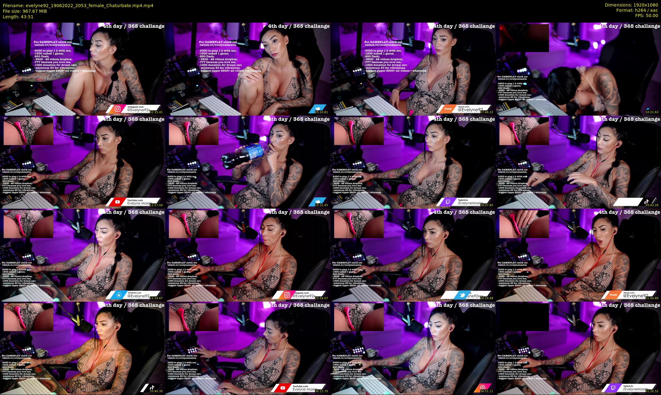 evelyne92 — 44 minute Chaturbate female cam show recording, 1080p, Jun 19, 2022