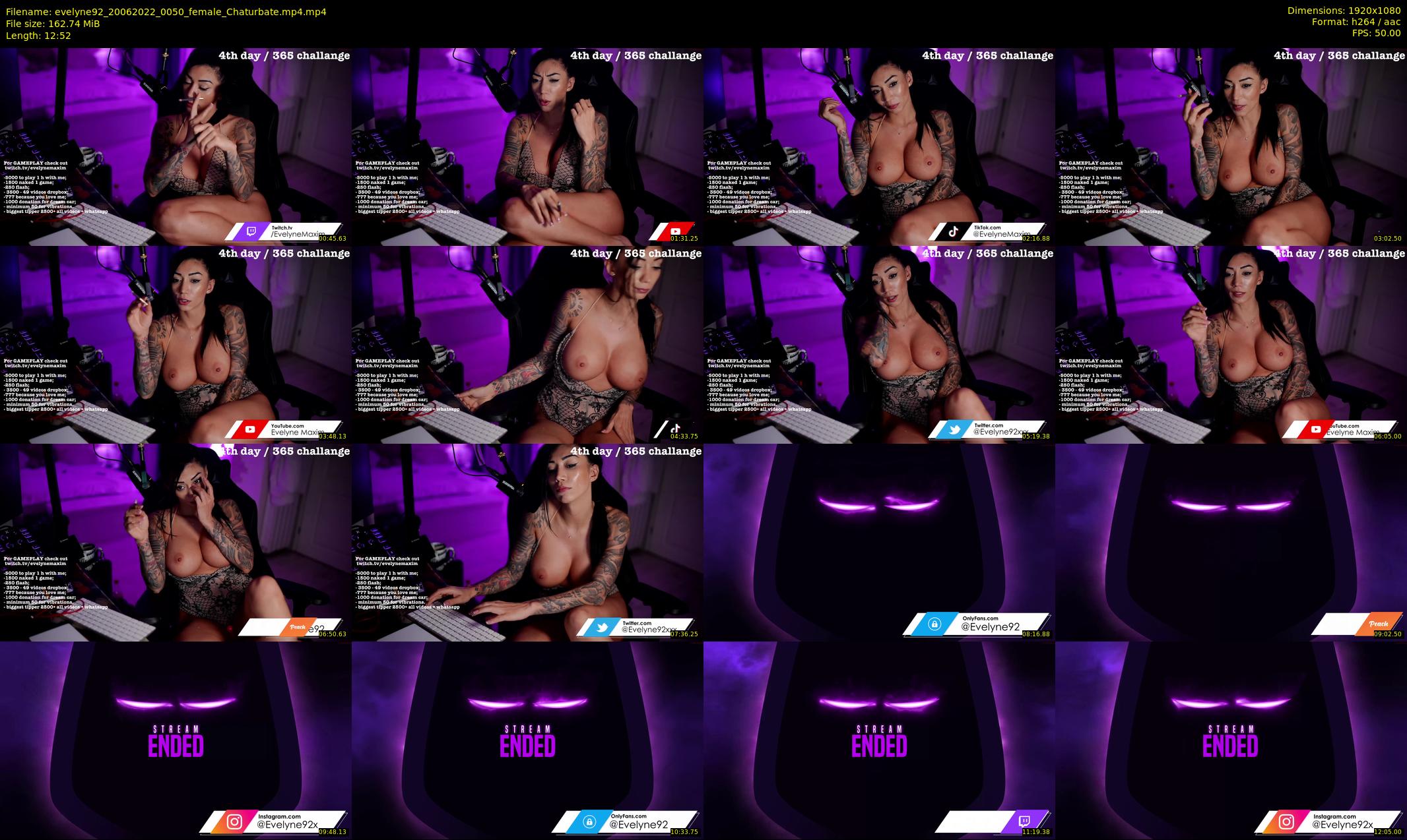 evelyne92 — 13 minute Chaturbate female cam show recording, 1080p, Jun 20, 2022