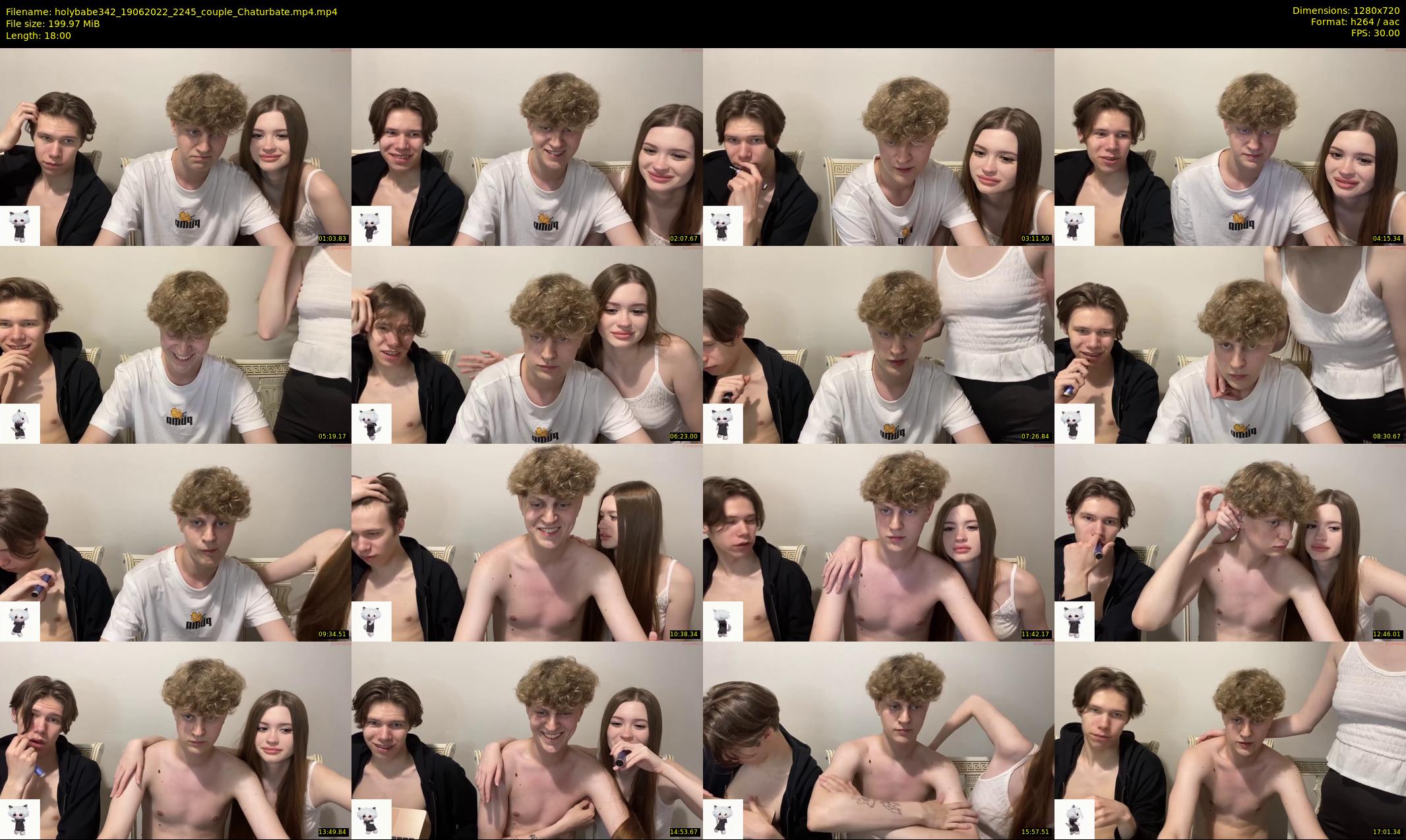 holybabe342 — 18 minute Chaturbate couple cam show recording, 720p, Jun 19, 2022