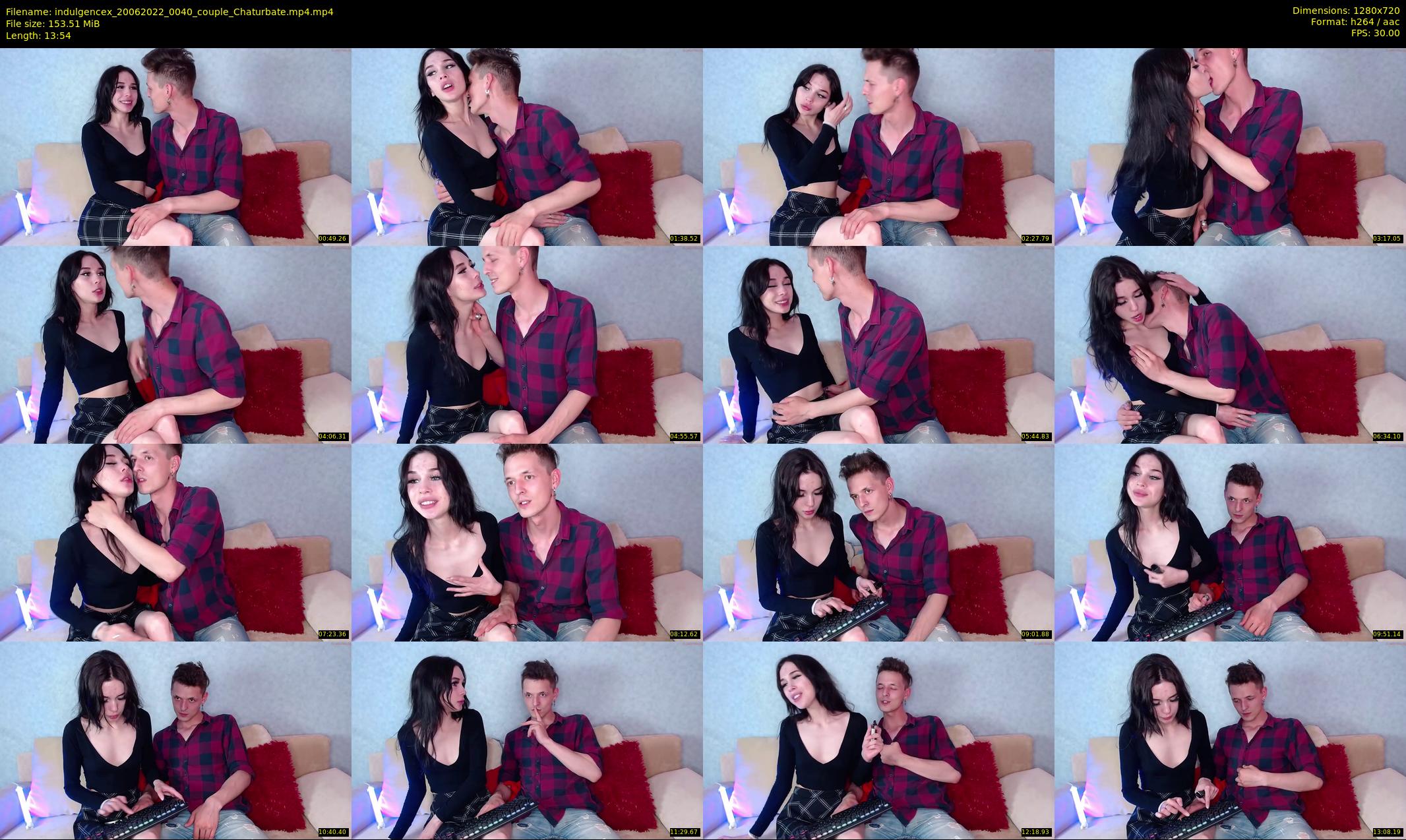 indulgencex — 14 minute Chaturbate couple cam show recording, 720p, Jun 20, 2022