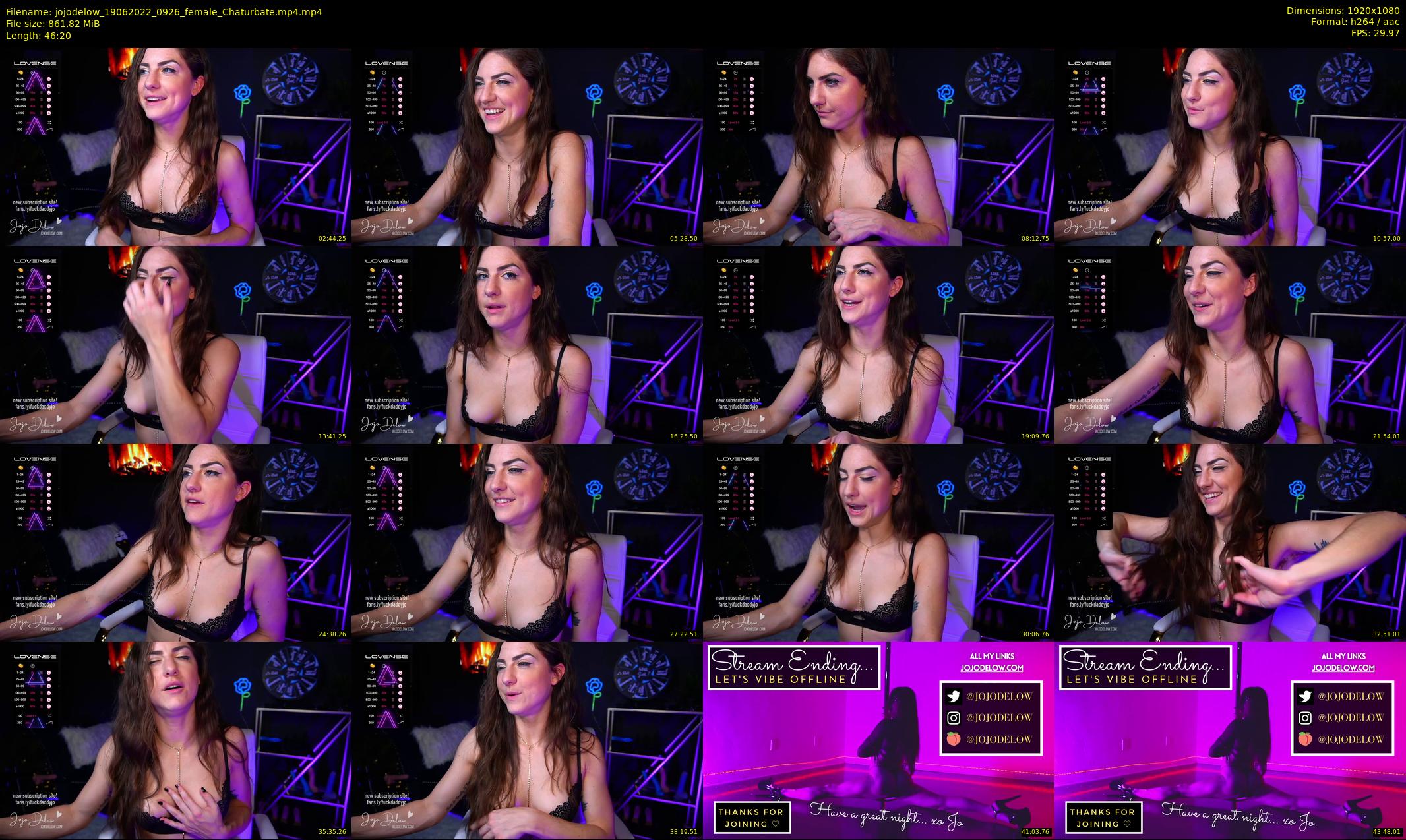 jojodelow — 47 minute Chaturbate female cam show recording, 1080p, Jun 19, 2022