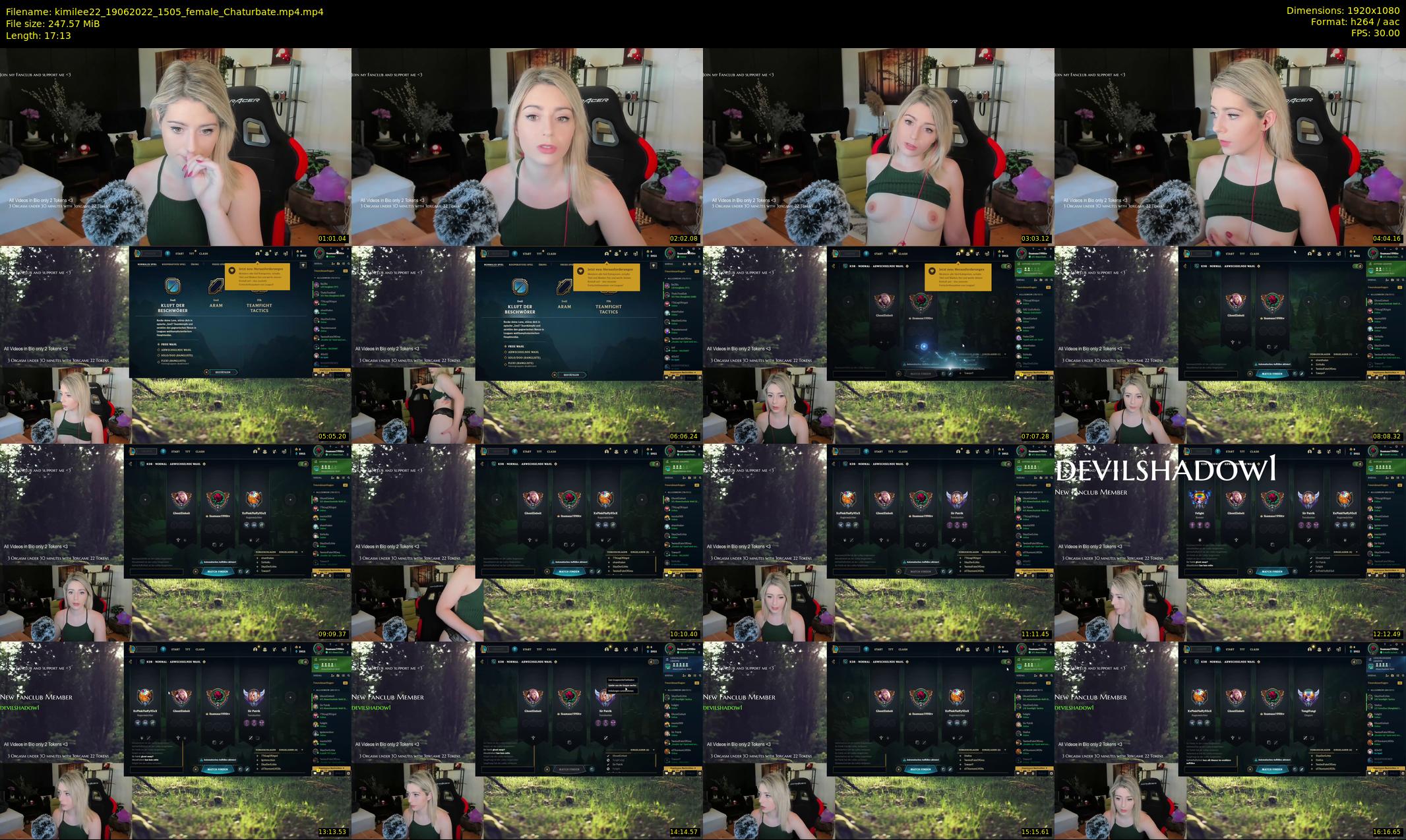kimilee22 — 18 minute Chaturbate female cam show recording, 1080p, Jun 19, 2022
