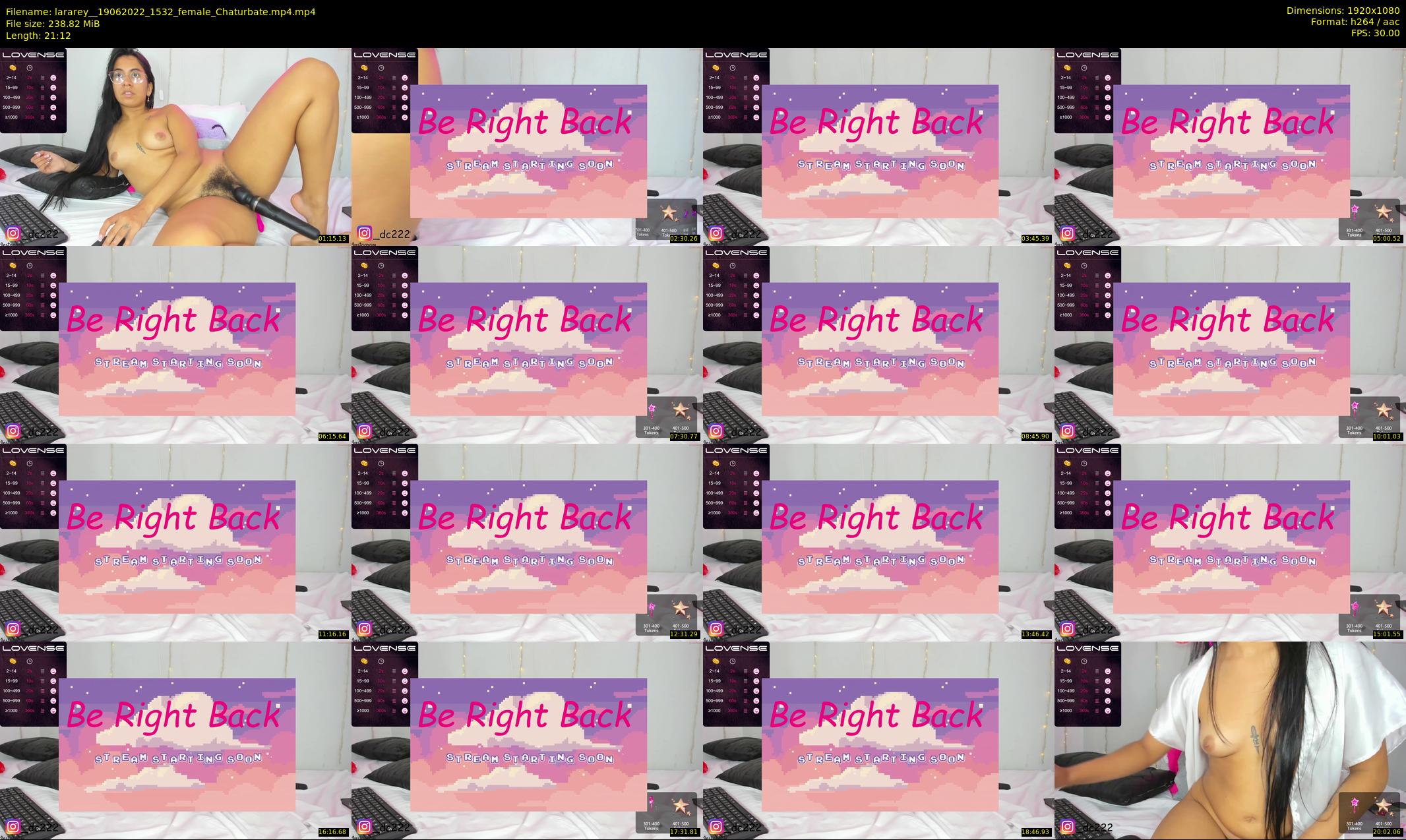 lararey_ — 22 minute Chaturbate female cam show recording, 1080p, Jun 19, 2022