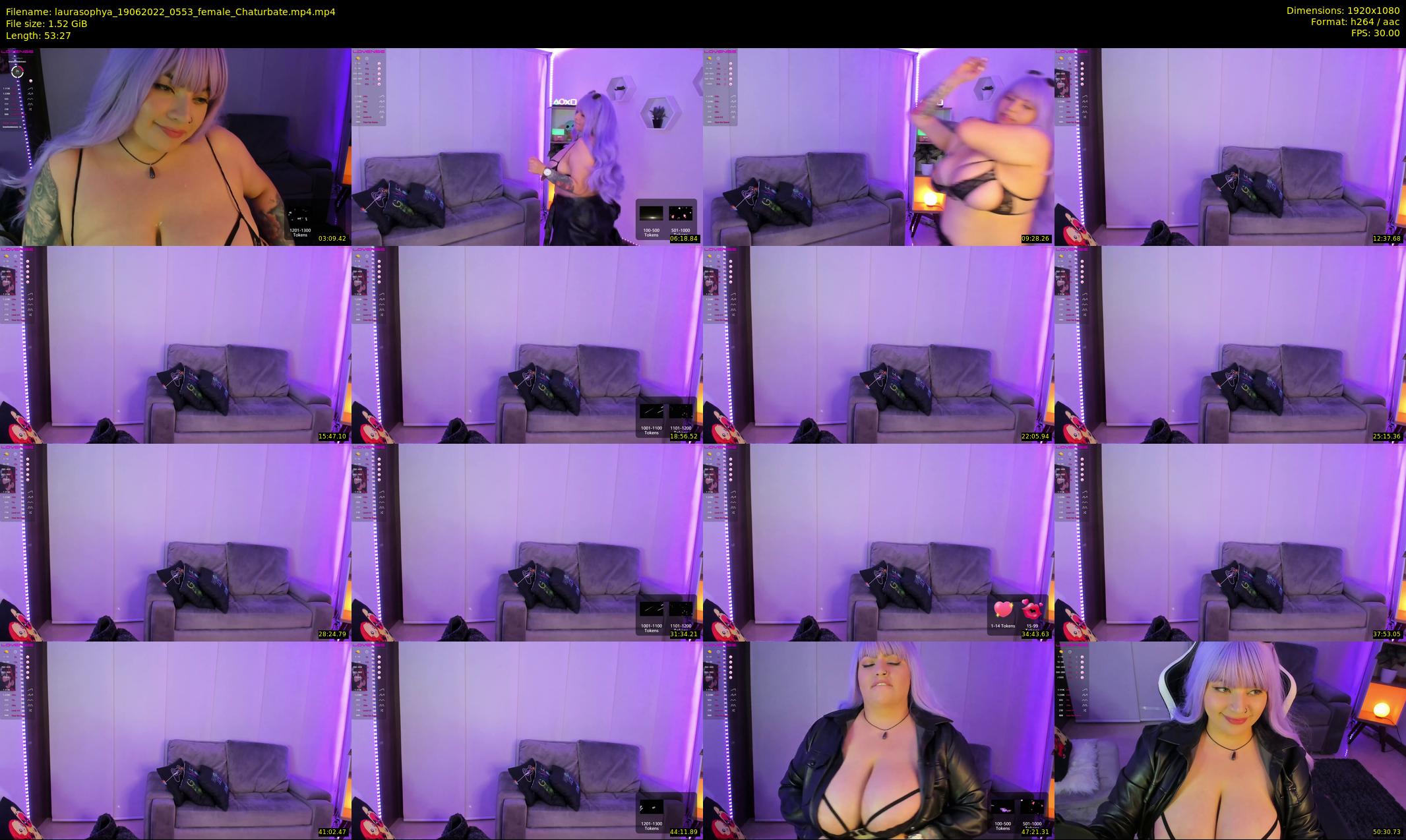laurasophya — 54 minute Chaturbate female cam show recording, 1080p, Jun 19, 2022