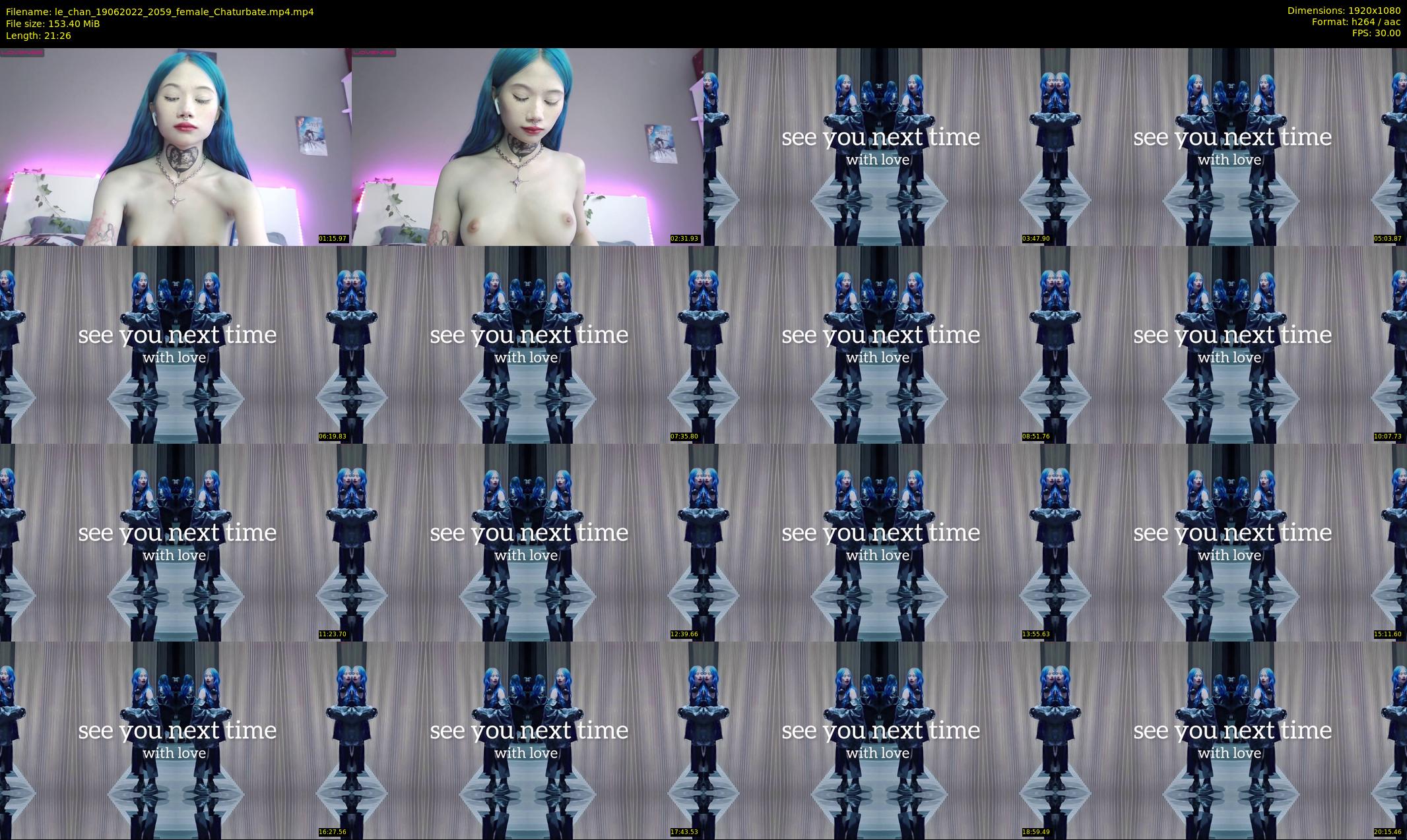 le_chan — 22 minute Chaturbate female cam show recording, 1080p, Jun 19, 2022