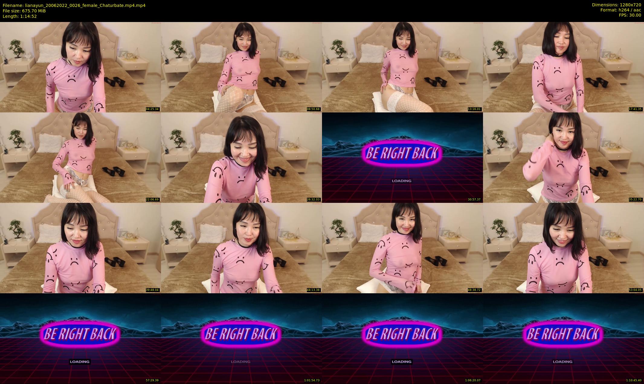 lianayun — 75 minute Chaturbate female cam show recording, 720p, Jun 20, 2022