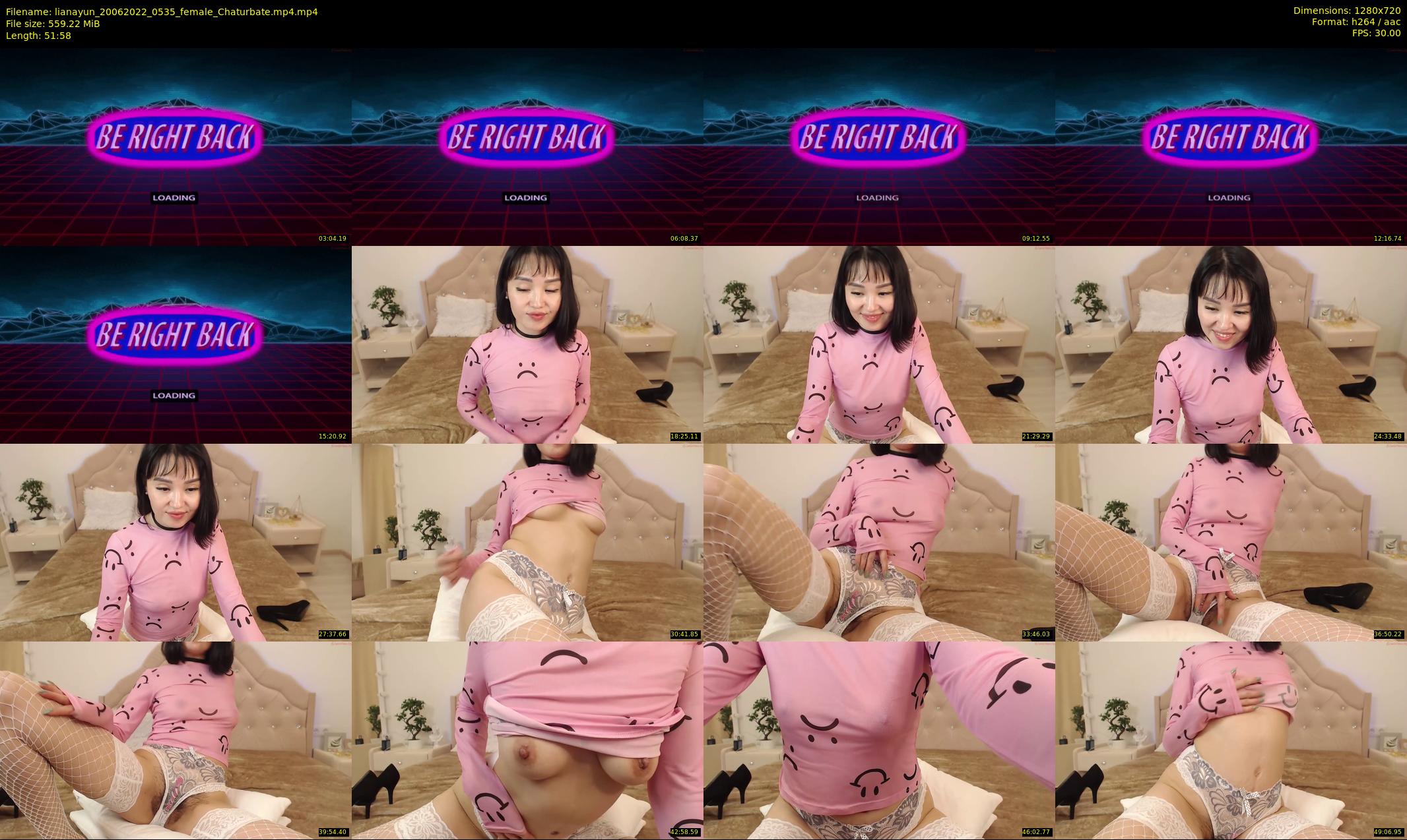 lianayun — 52 minute Chaturbate female cam show recording, 720p, Jun 20, 2022