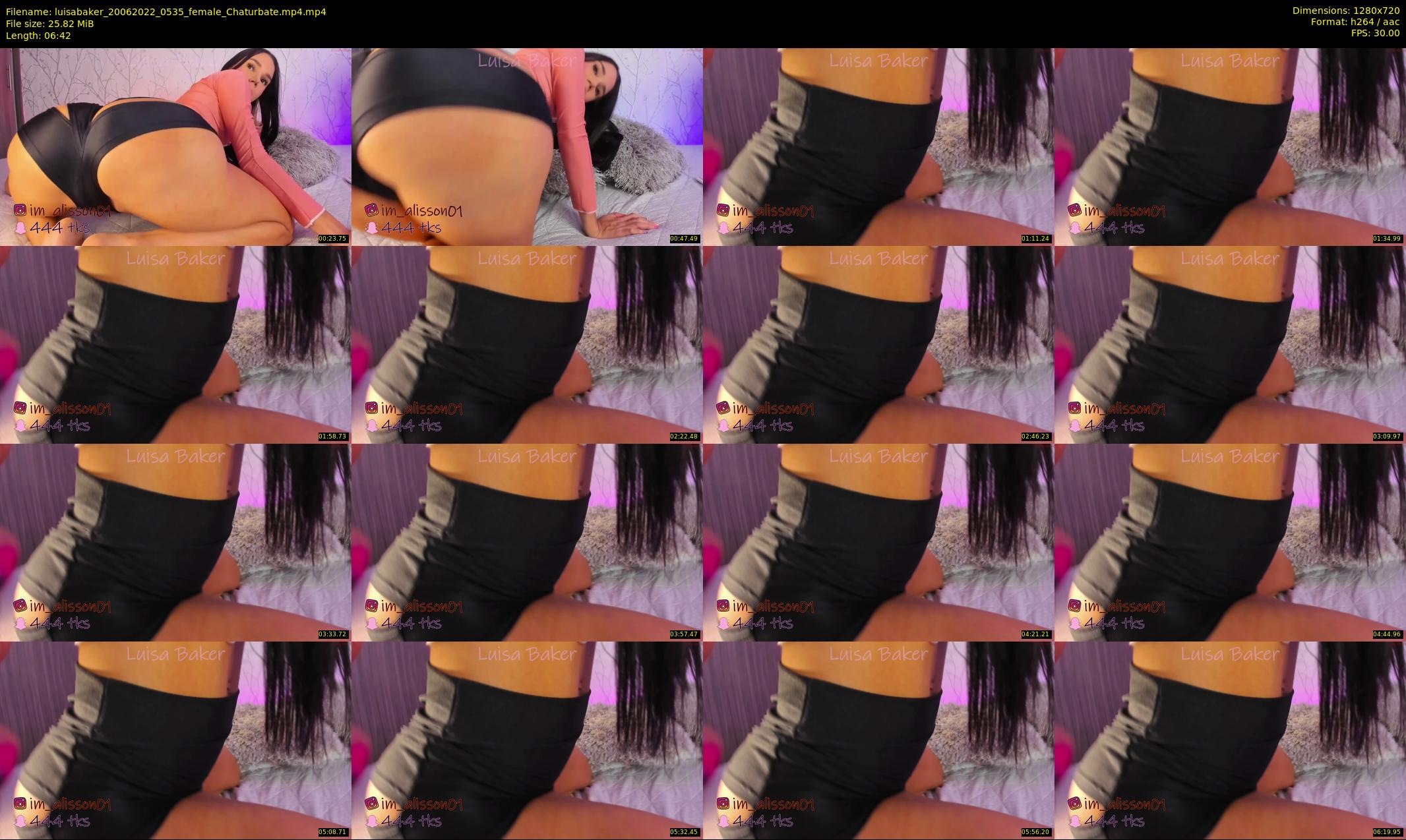 luisabaker — 7 minute Chaturbate female cam show recording, 720p, Jun 20, 2022